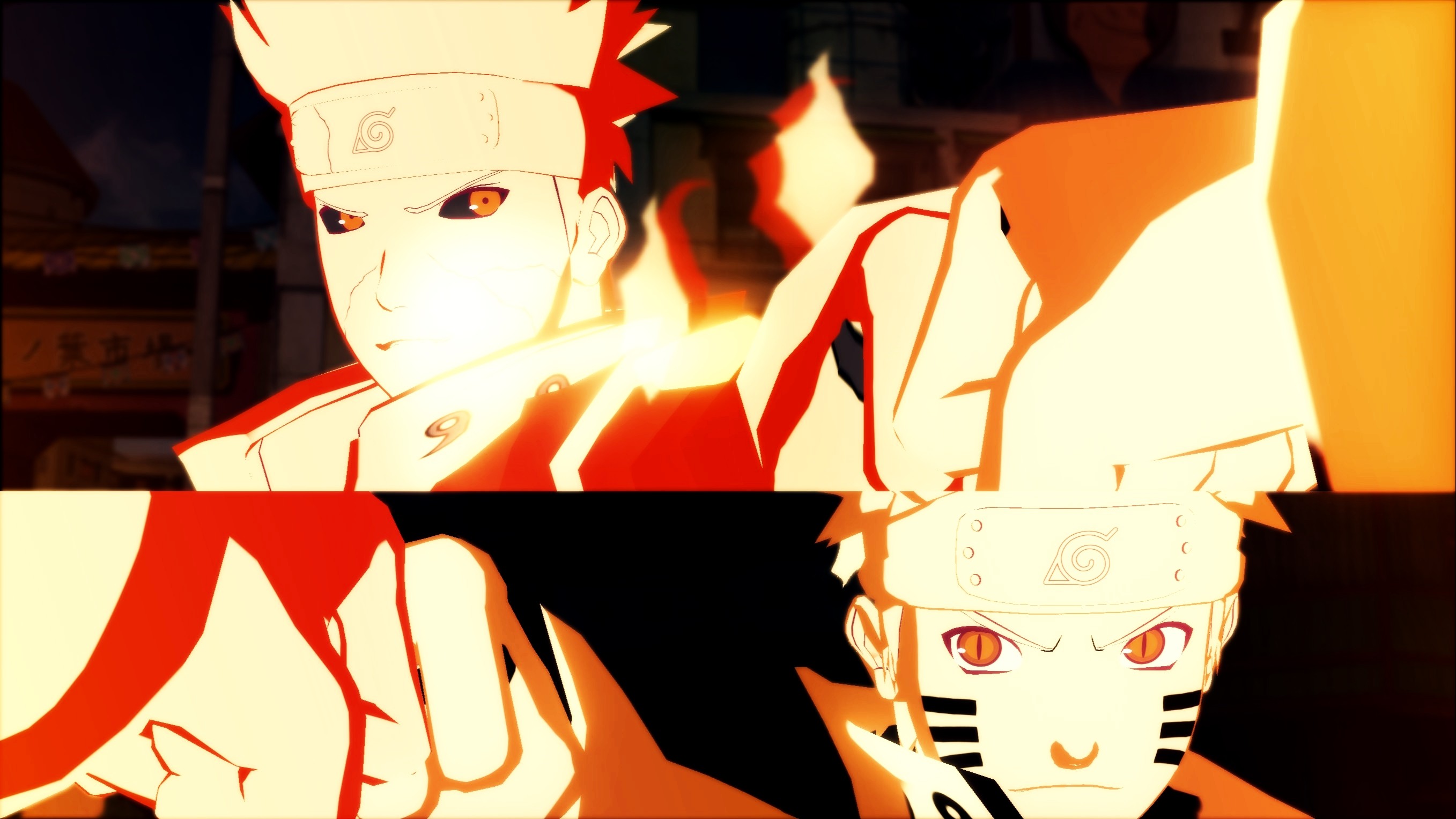 Anime 2715x1527 Naruto Shippuden Ultimate Ninja Storm 4 Uzumaki Naruto Namikaze Minato collage anime anime boys