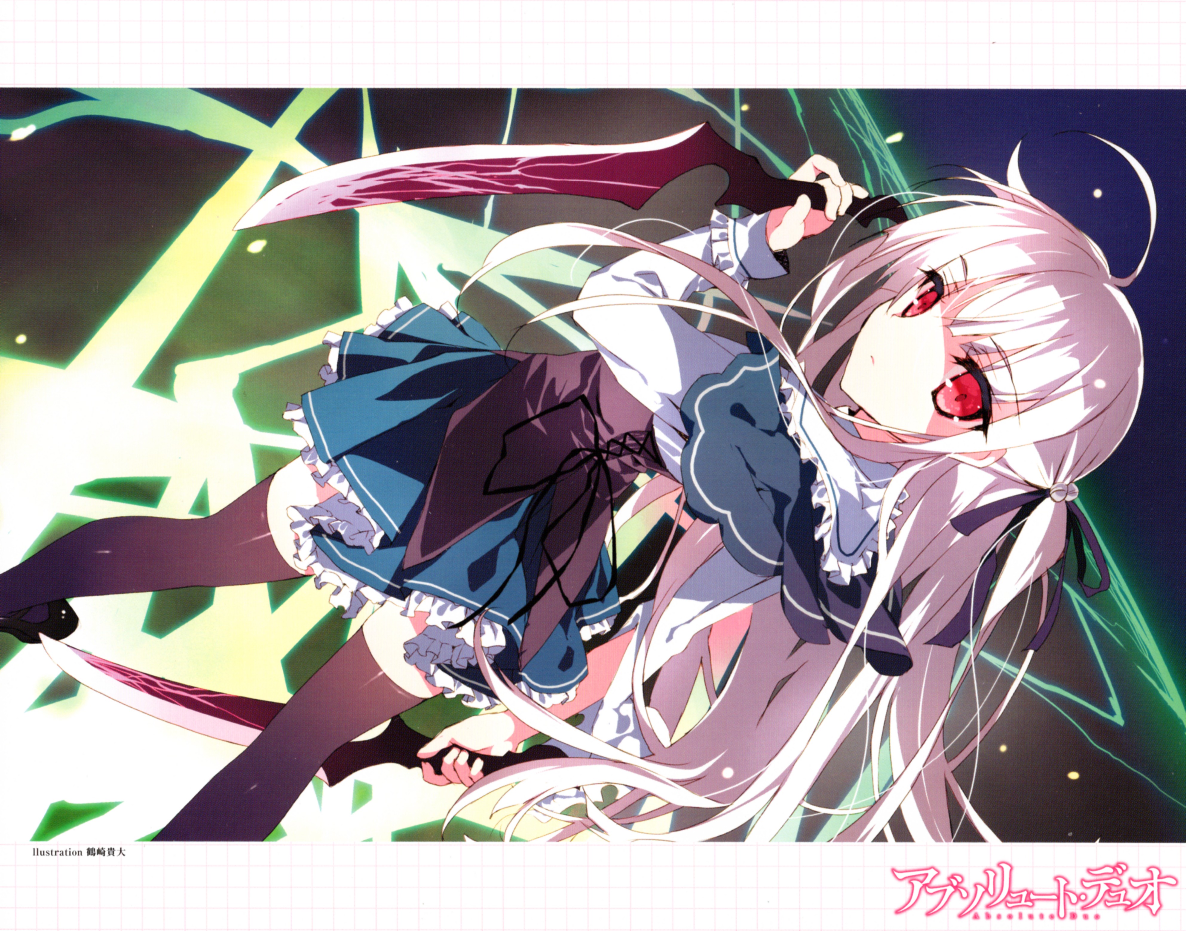Anime 3969x3118 Absolute Duo  anime girls Sigtuna Julie thigh-highs