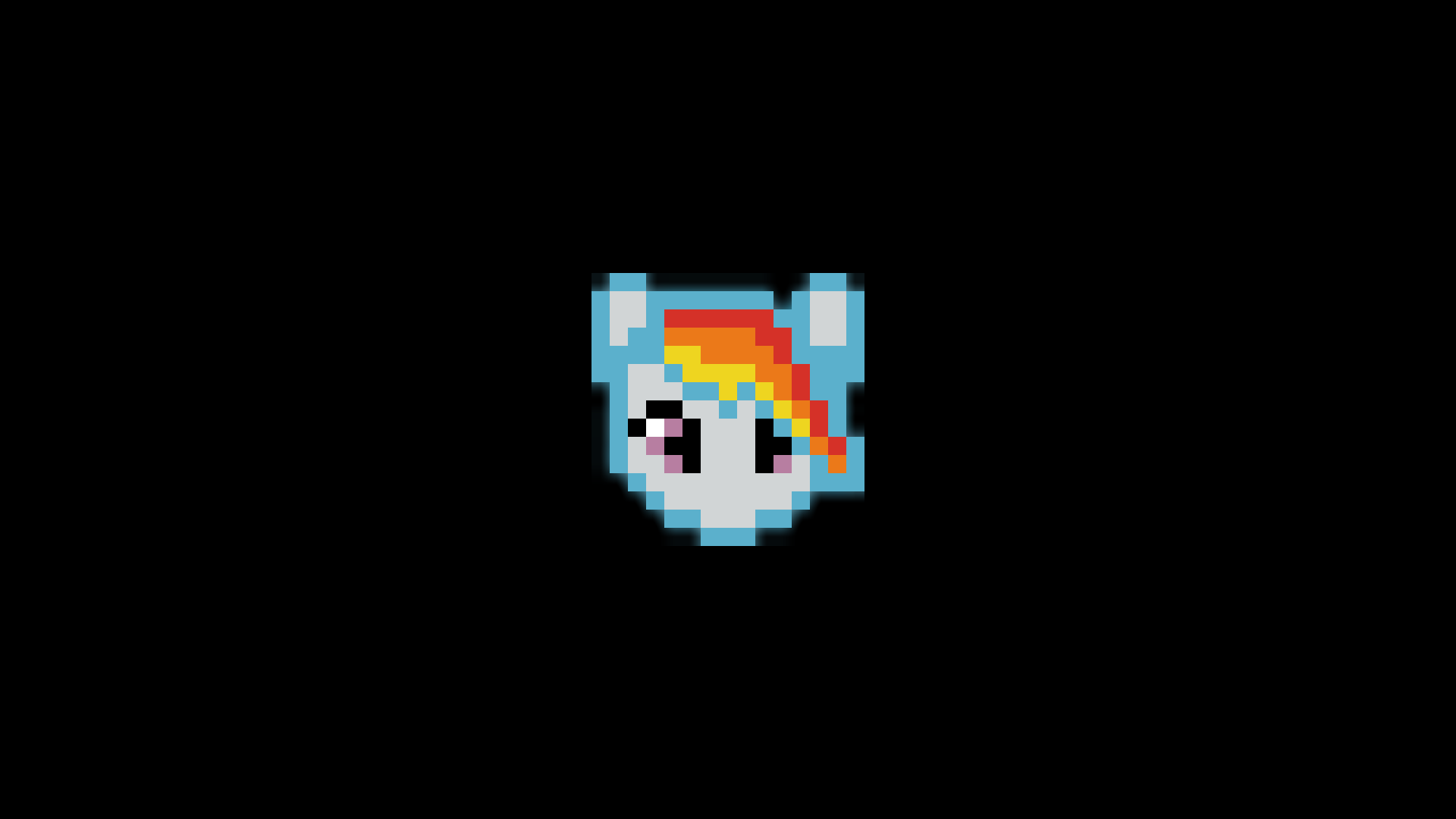 General 1920x1080 pixel art pixels My Little Pony Rainbow Dash minimalism simple background digital art