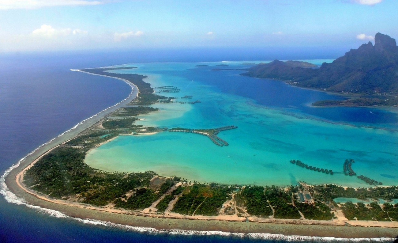 General 1300x793 nature landscape aerial view island tropical beach sea Bora Bora French Polynesia