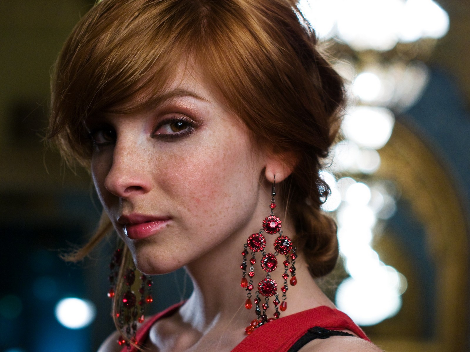 People 1600x1200 redhead freckles sensual gaze Vica Kerekes women