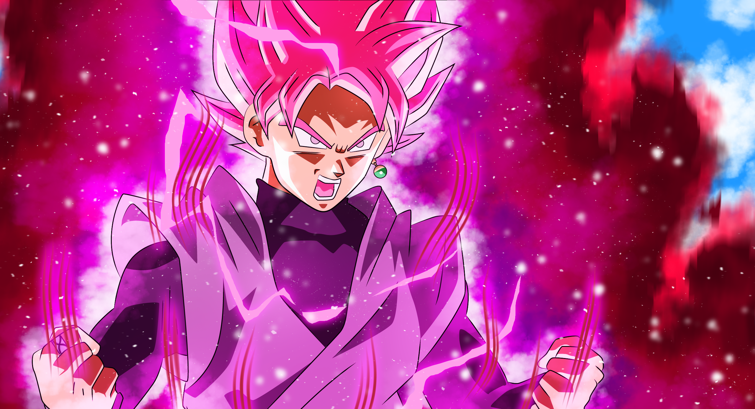 Anime 2560x1389 Dragon Ball Super Goku Black Super Saiyan Rosé Dragon Ball