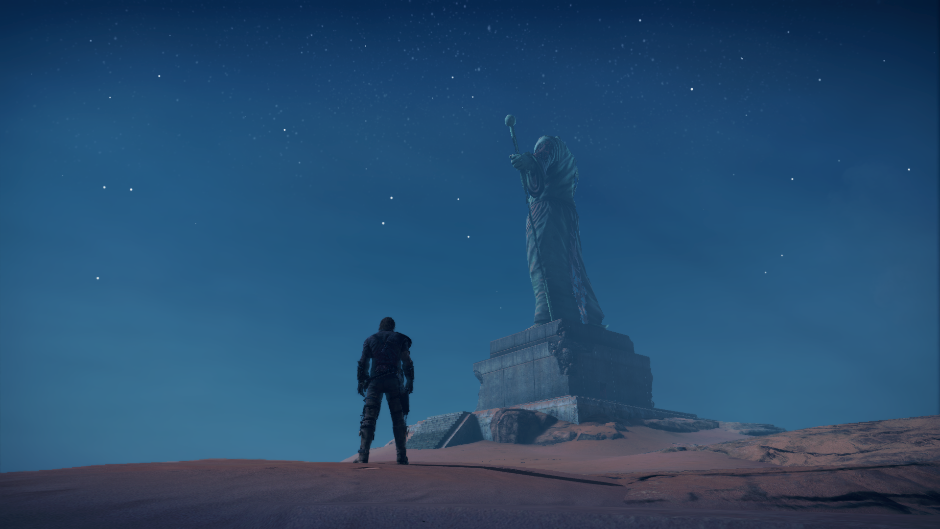 General 1920x1080 screen shot statue standing stars sky video games PC gaming Mad Max (game)