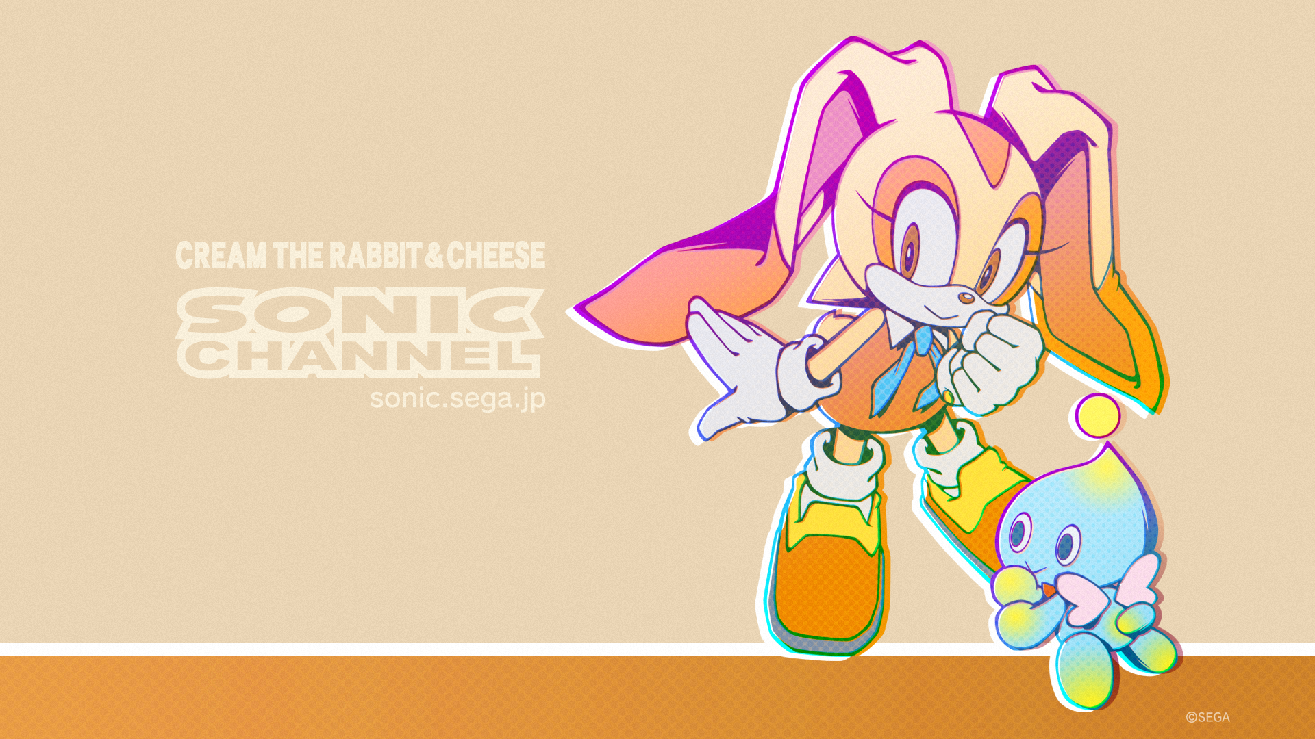 Anime 1920x1080 Sonic the Hedgehog cream the rabbit simple background Sega