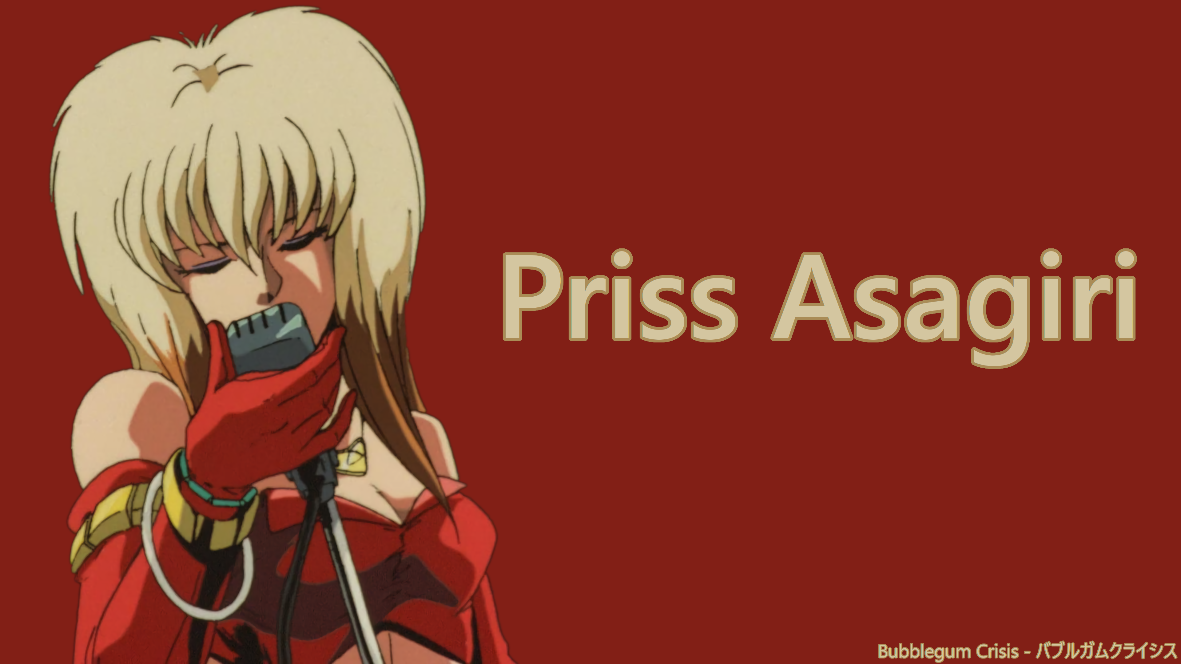 Anime 3840x2160 anime anime girls singing Bubblegum crisis Priss Asagiri microphone