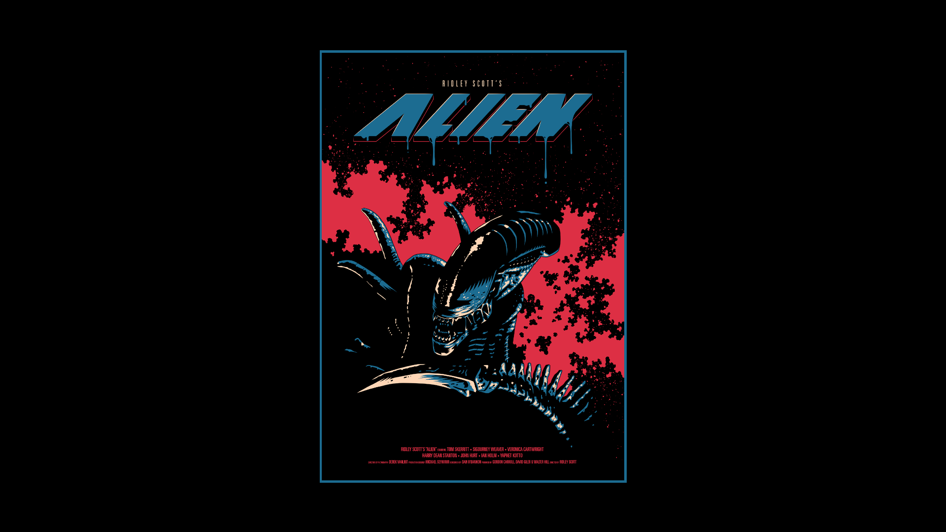 General 1920x1080 Alien (movie) black background simple background movie poster