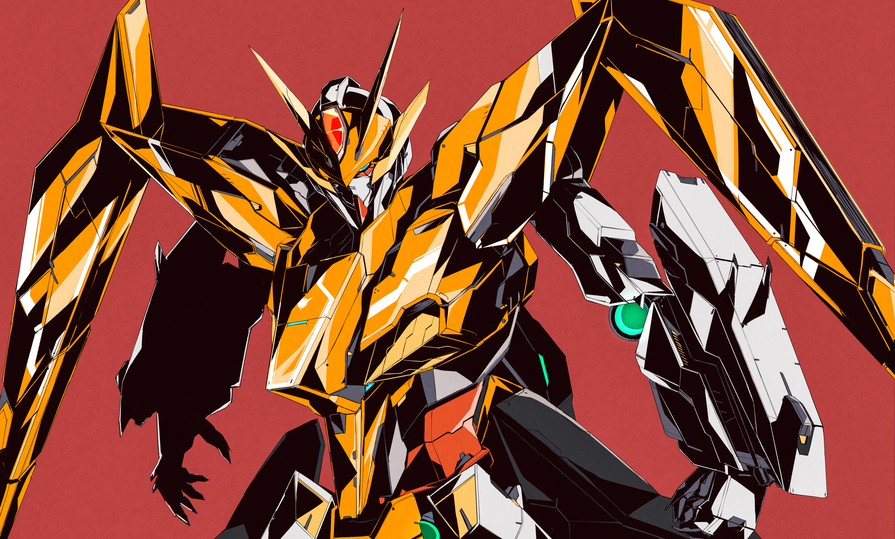 Anime 3000x1806 Arios Gundam anime mechs Gundam Super Robot Taisen Mobile Suit Gundam 00 artwork digital art fan art