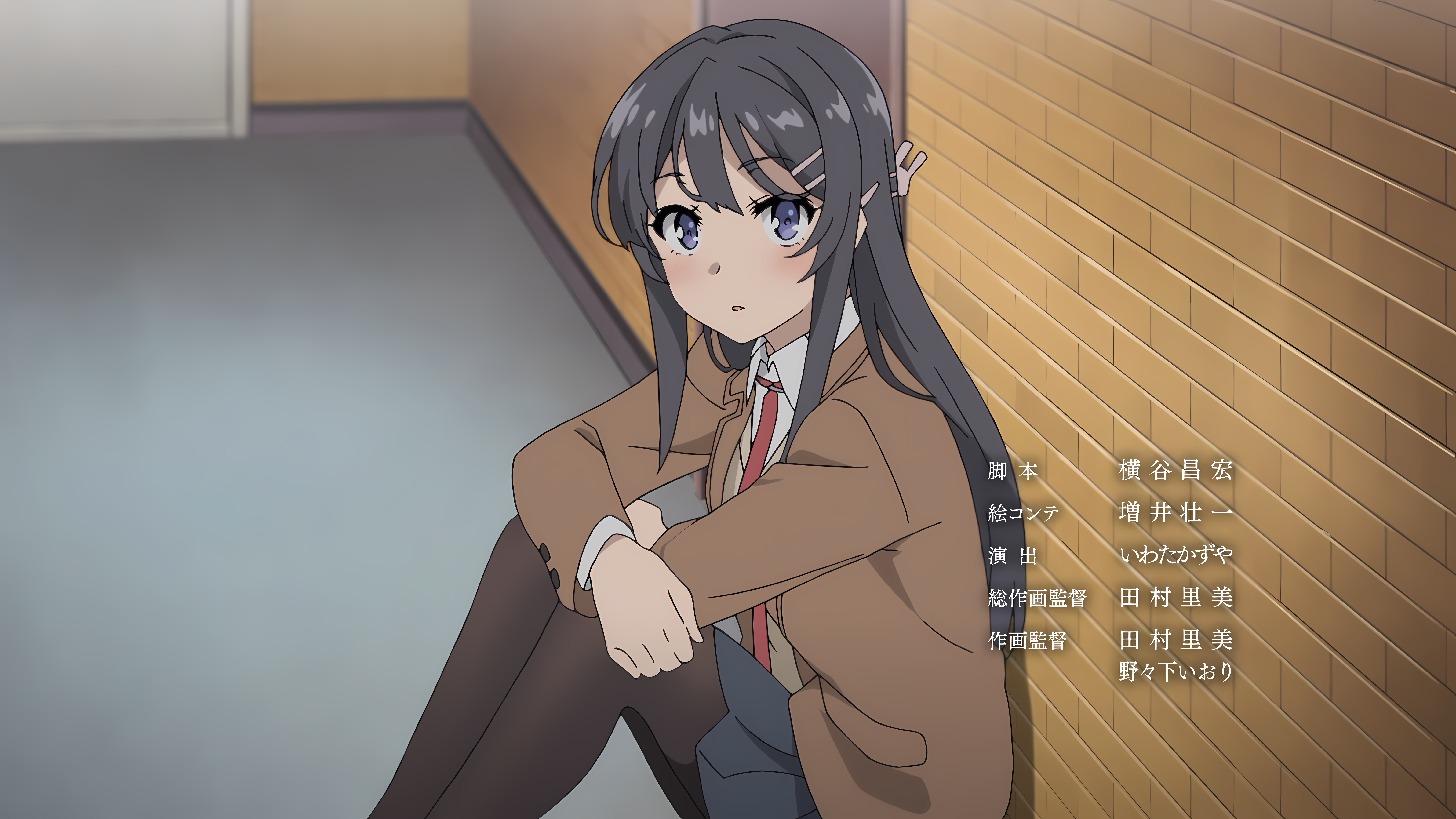 Anime 7680x4320 Sakurajima Mai Seishun Buta Yarō wa Bunny Girl-senpai no Yume wo Minai anime anime girls Anime screenshot Japanese