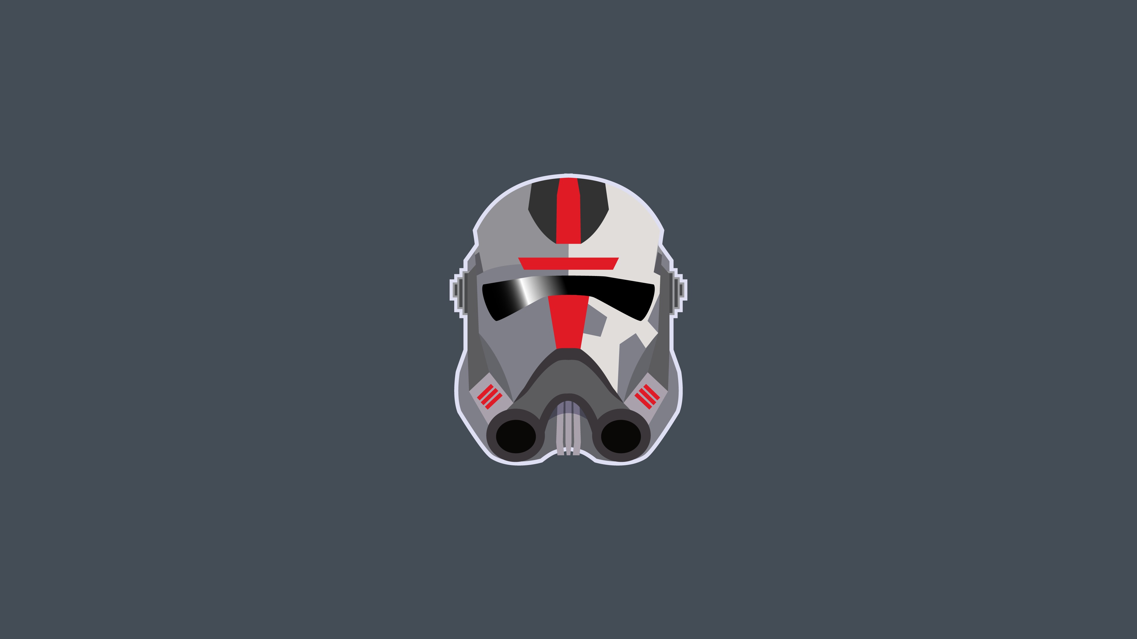 General 3840x2160 star wars bad batch Star Wars bad batch helmet clone trooper TV series minimalism gray background