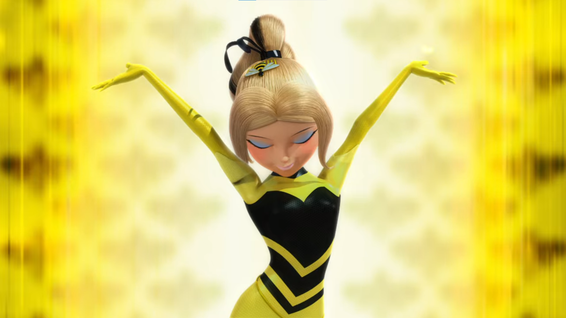 General 1920x1080 Miraculous LadyBug yellow background blonde Queen Bee (Miraculous Ladybug) cartoon screen shot TV
