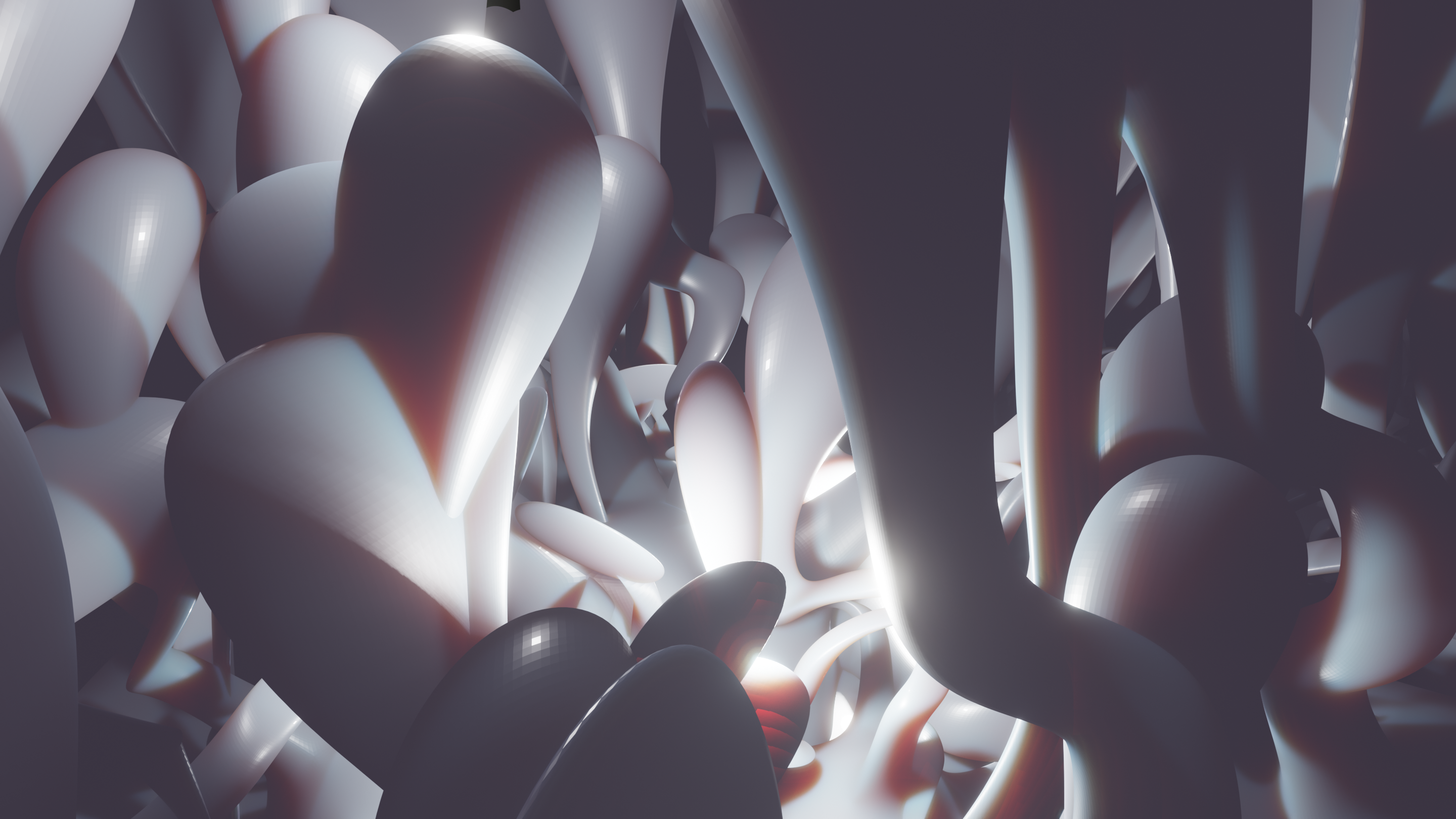 General 2880x1620 3D Abstract alien attack tentacles Blender CGI digital art