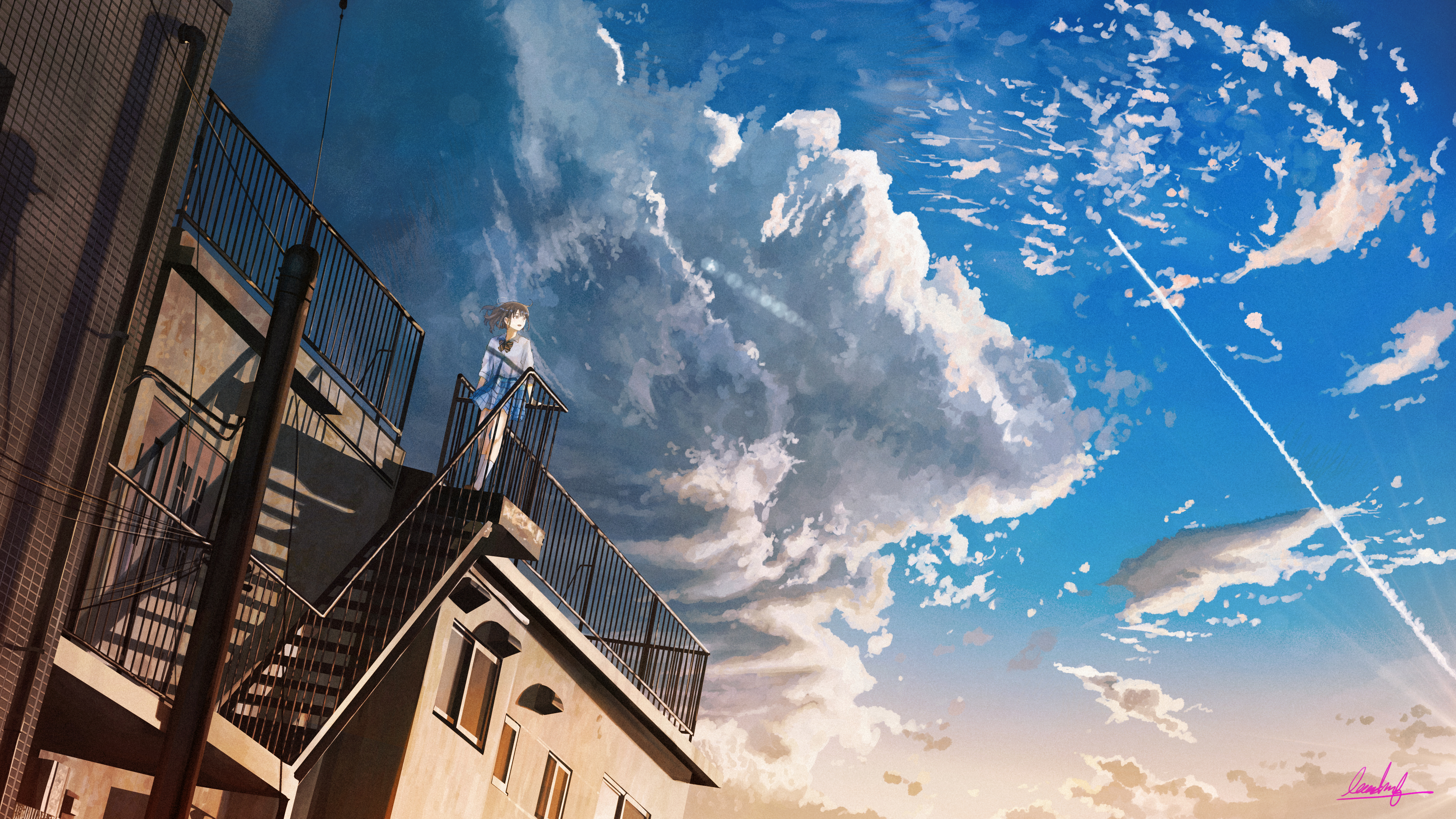 Anime 3840x2160 anime anime girls artwork sky