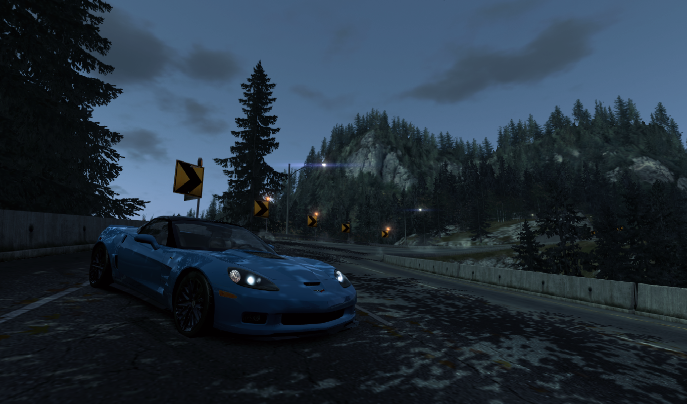 General 1360x800 vehicle car video games Need for Speed: World Need for Speed blue cars screen shot Corvette Chevrolet