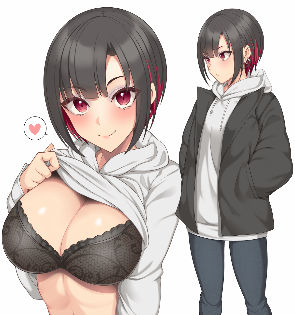 Anime small shirt huge boobs