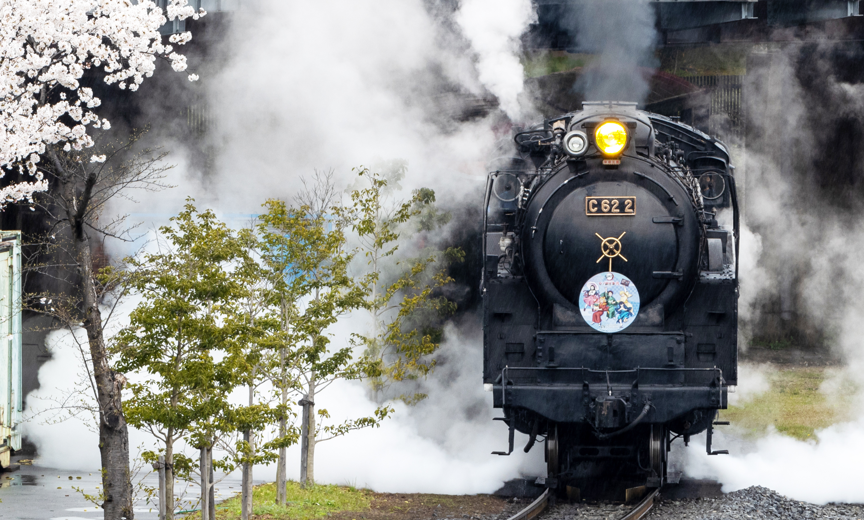 General 2986x1797 Japan steam locomotive train Steam Train vehicle numbers smoke
