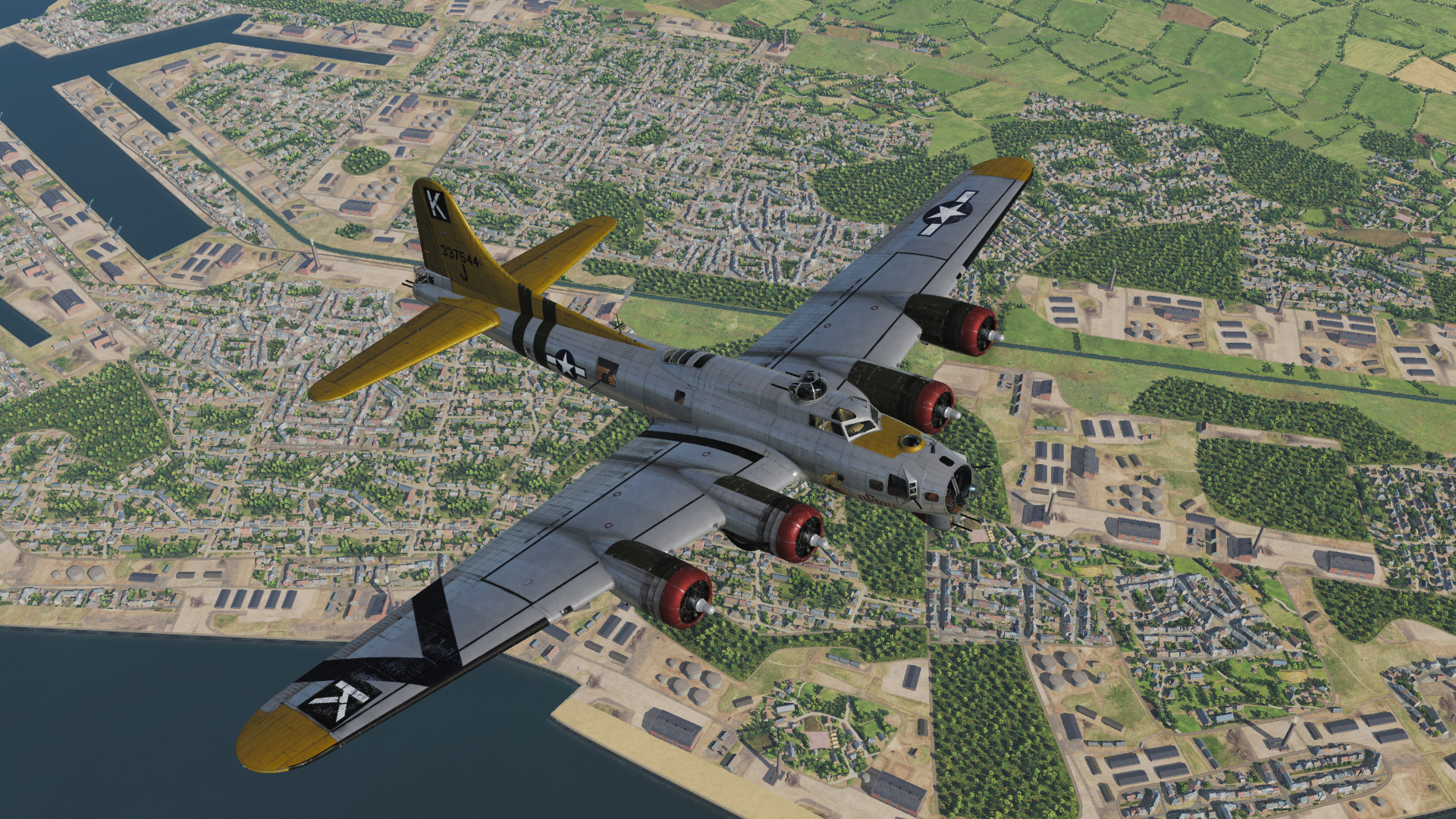 General 1920x1080 Digital Combat Simulator Boeing B-17 Flying Fortress video games screen shot Boeing American aircraft Bomber