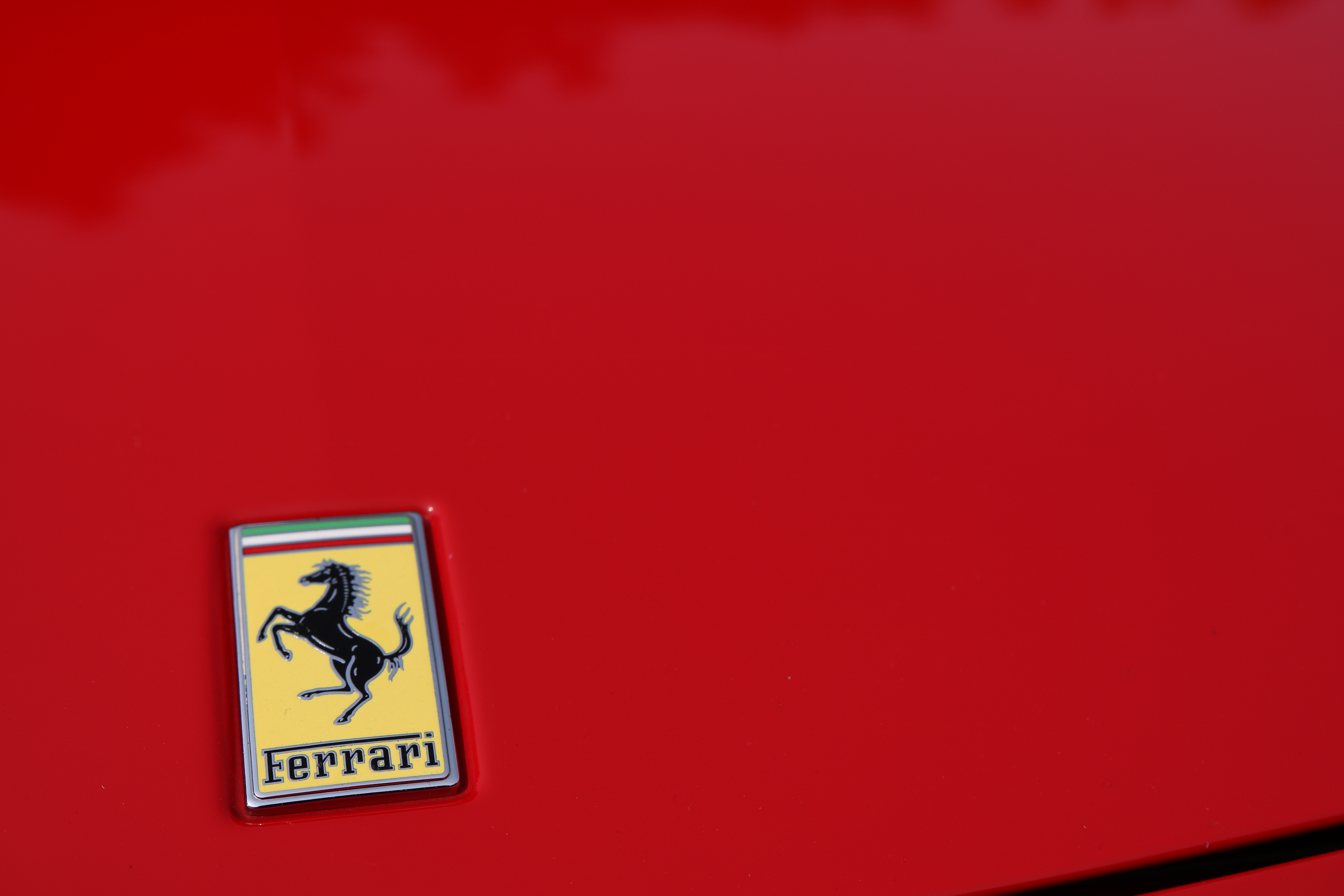 General 6000x4000 car logo red Ferrari digital art simple background