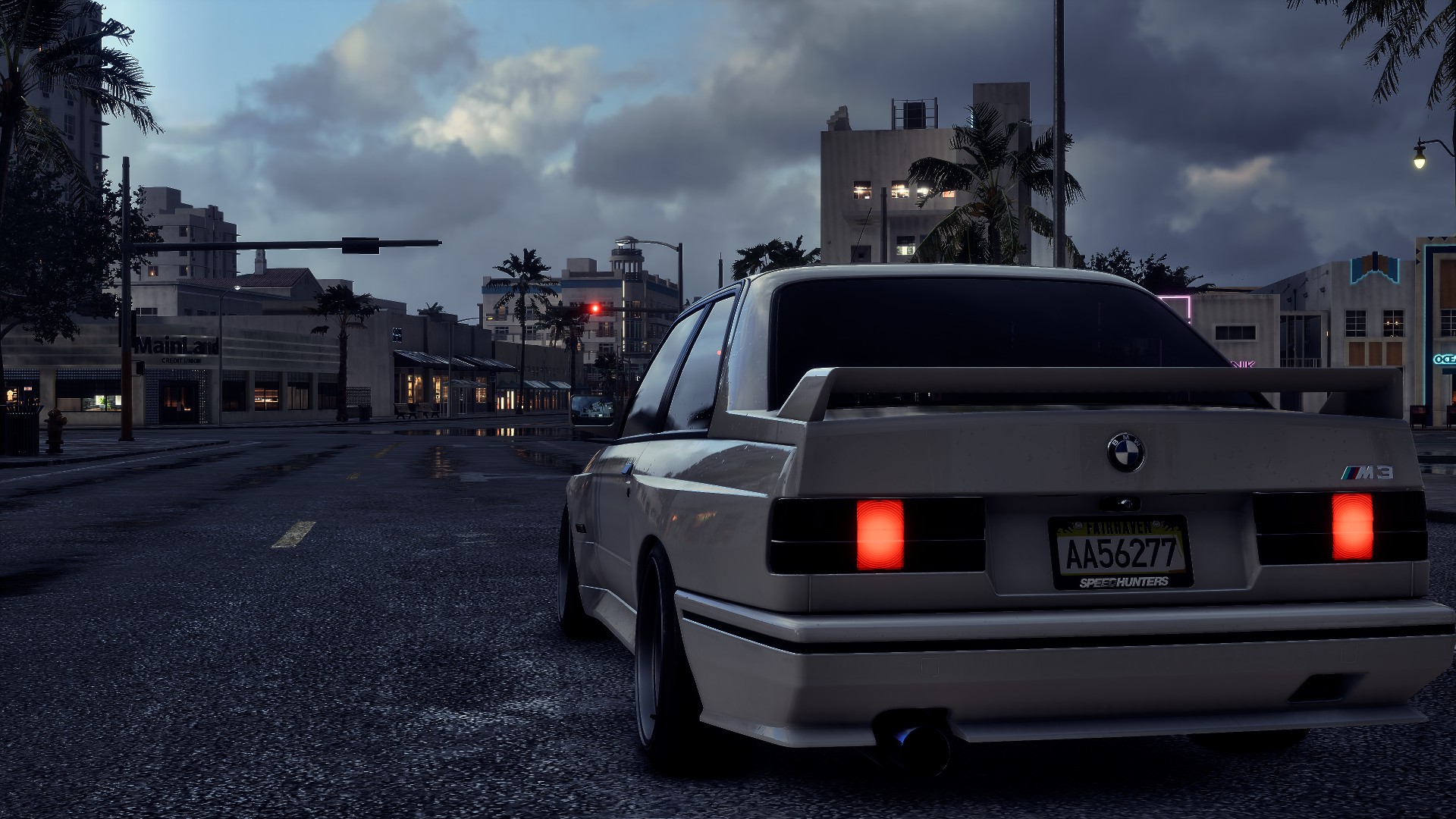 General 1920x1080 BMW E30 white street view city 4K Need for Speed: Heat car rear view BMW M3  BMW German cars video games Electronic Arts