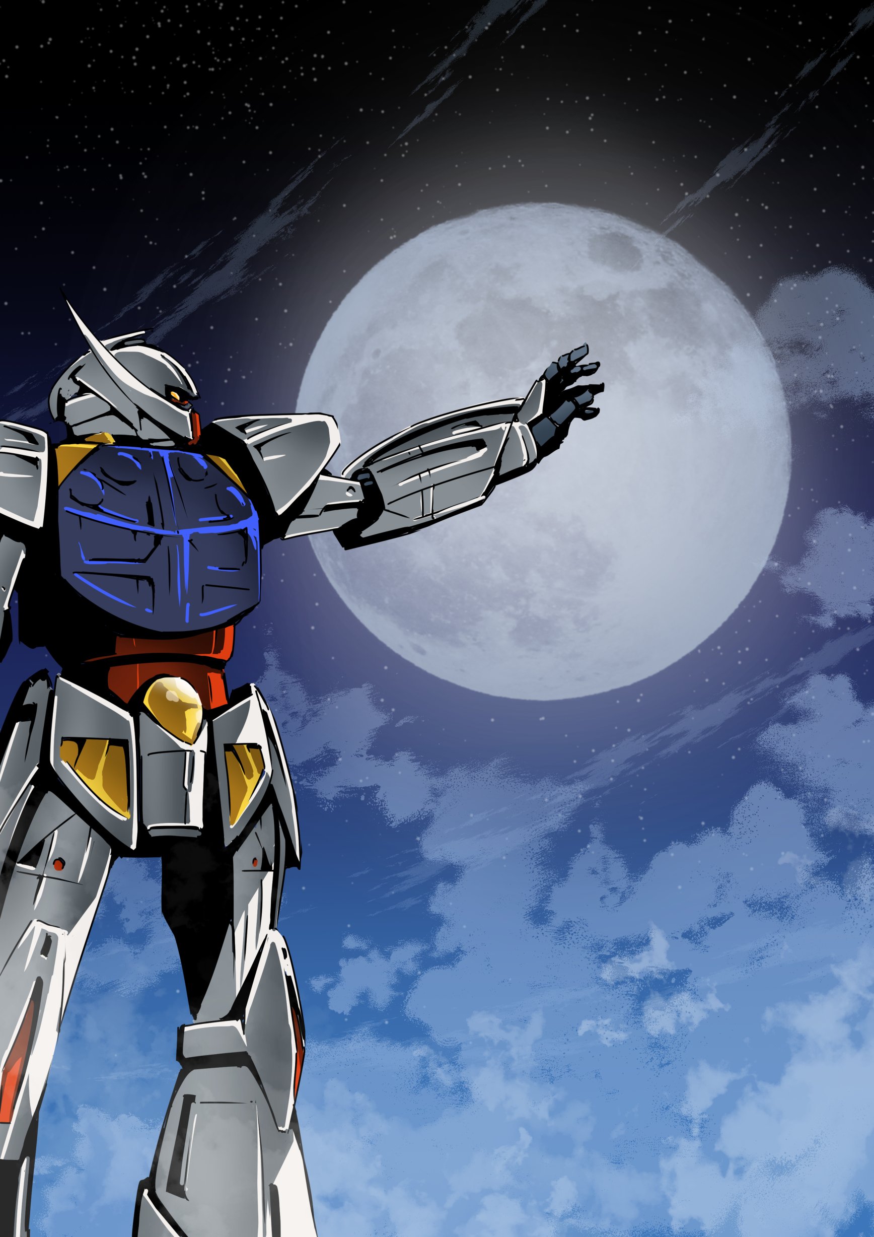 Anime 1736x2456 ∀ Gundam System-∀99 ∀ Gundam anime mechs Gundam Super Robot Taisen artwork digital art fan art