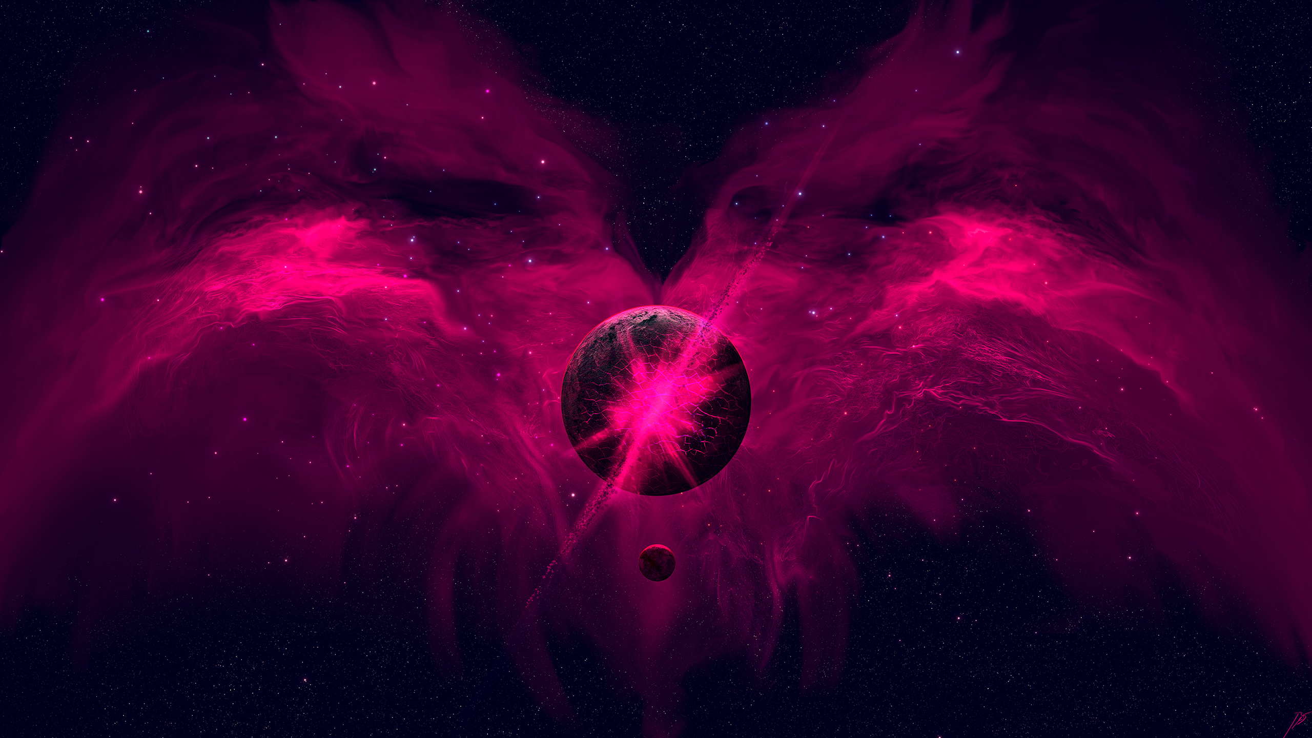 General 2560x1440 space art planet nebula JoeyJazz