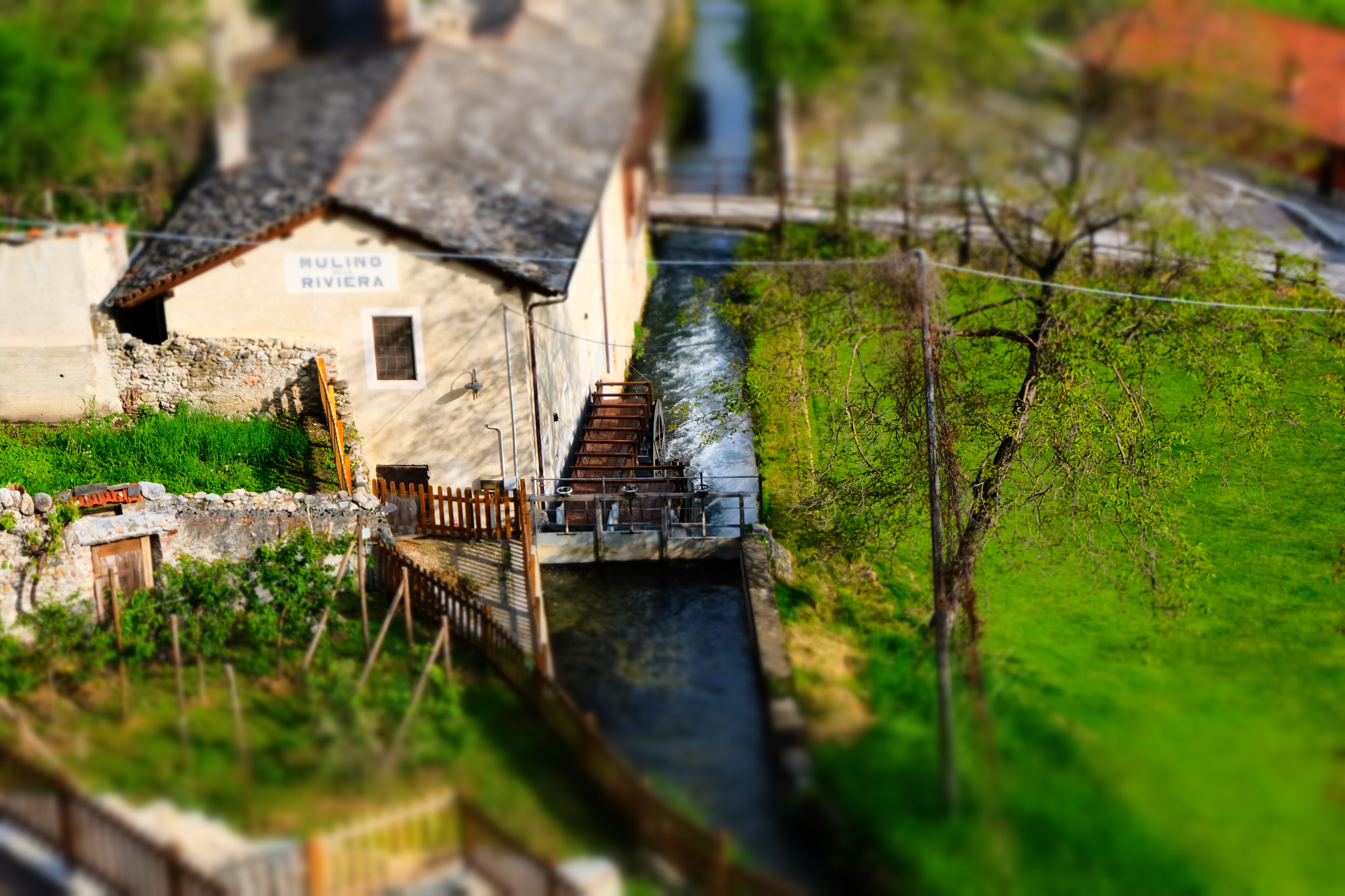 General 6000x4000 Italy old building river mill tilt shift watermills