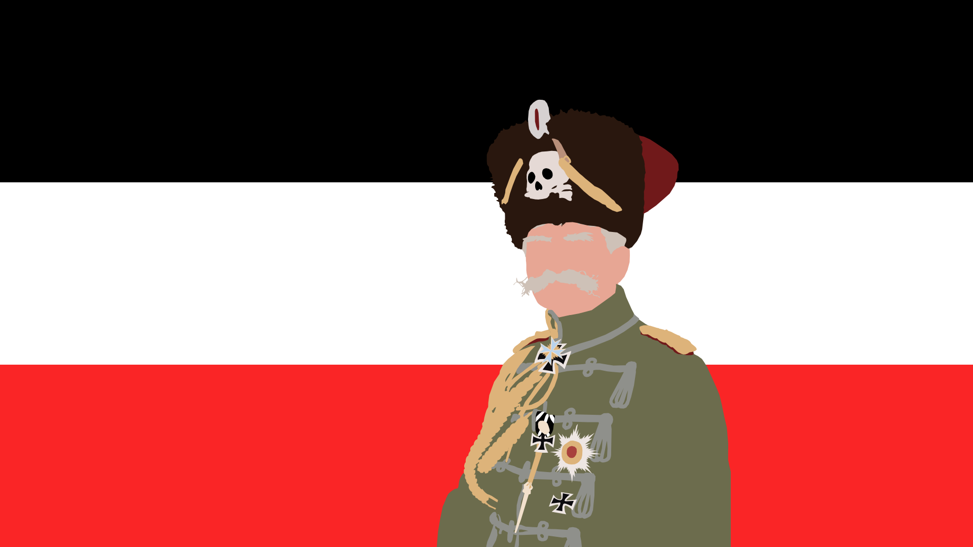 General 1920x1080 military uniform red white hat black