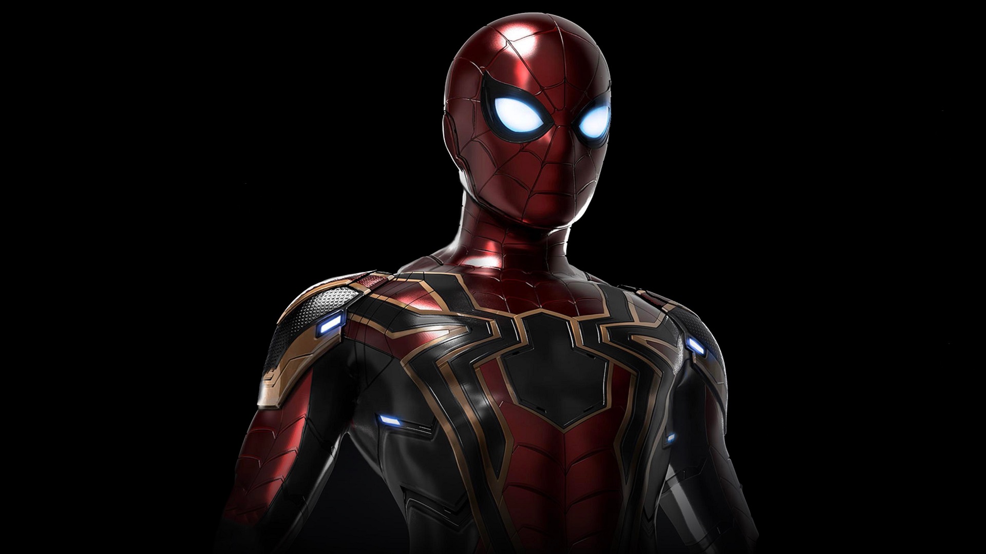 General 1920x1080 Marvel Comics Spider-Man The Avengers Avengers: Infinity war Iron Spider Armor simple background digital art