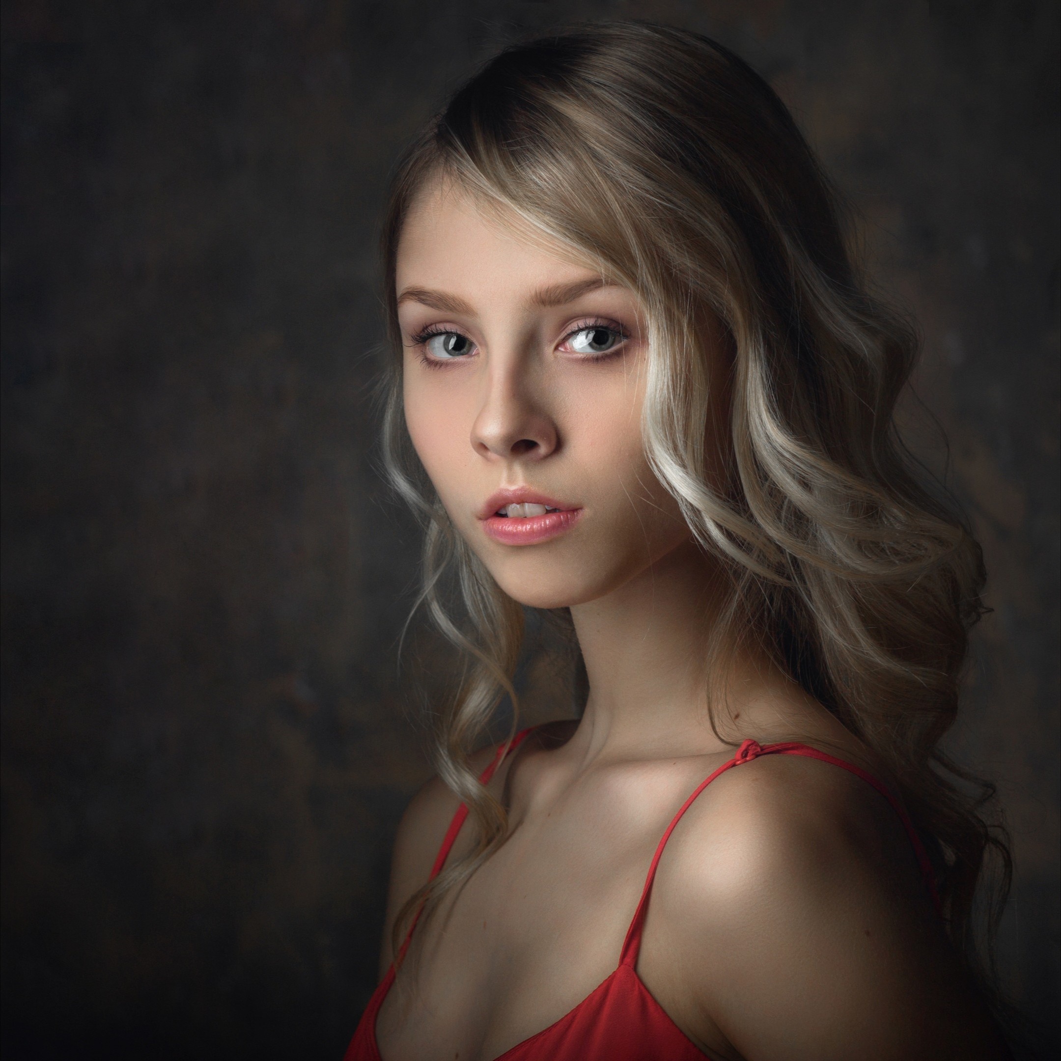 People 2160x2160 women model face portrait Alice Tarasenko blonde
