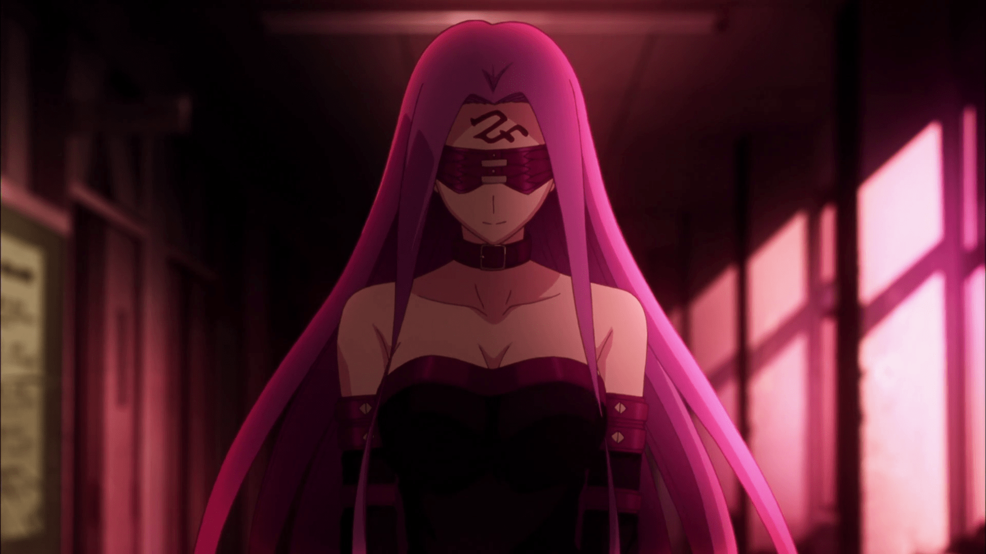 Anime 1920x1080 Fate/Stay Night: Unlimited Blade Works Rider (Fate/Stay Night) purple hair fantasy weapon Fate series