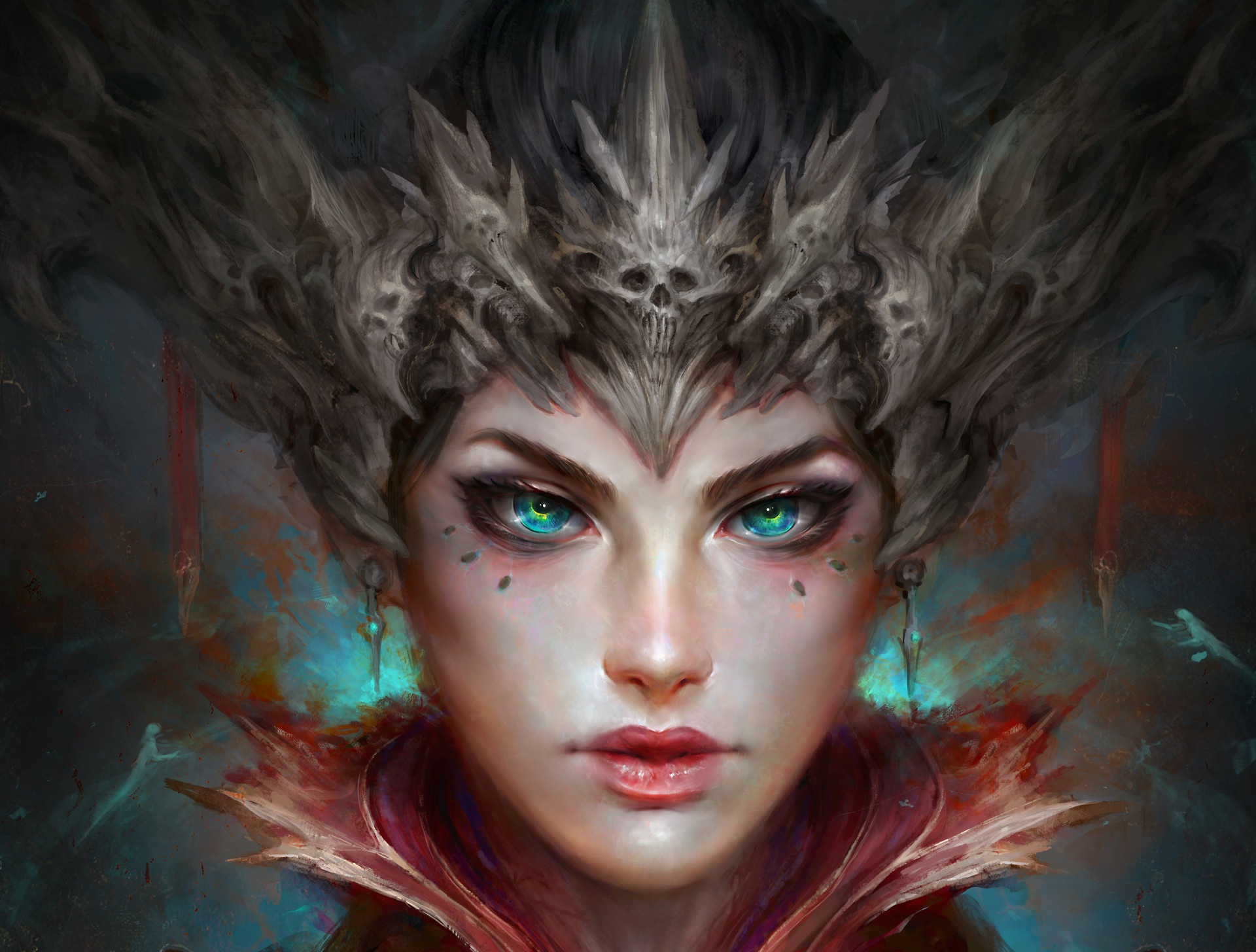 General 1920x1456 fantasy art fantasy girl blue eyes face digital art closeup