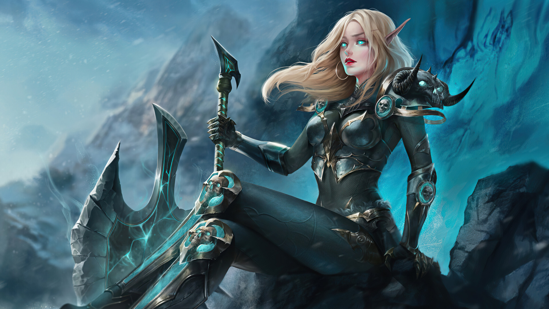 General 1920x1080 artwork female warrior fantasy art fantasy girl blonde axes
