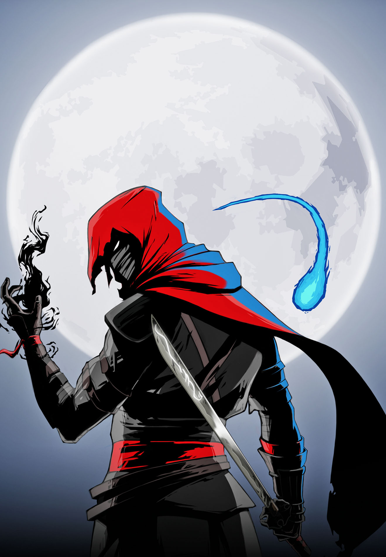 General 1319x1902 Aragami ninjas video game art video games sword Moon shadow shinobi moonlight