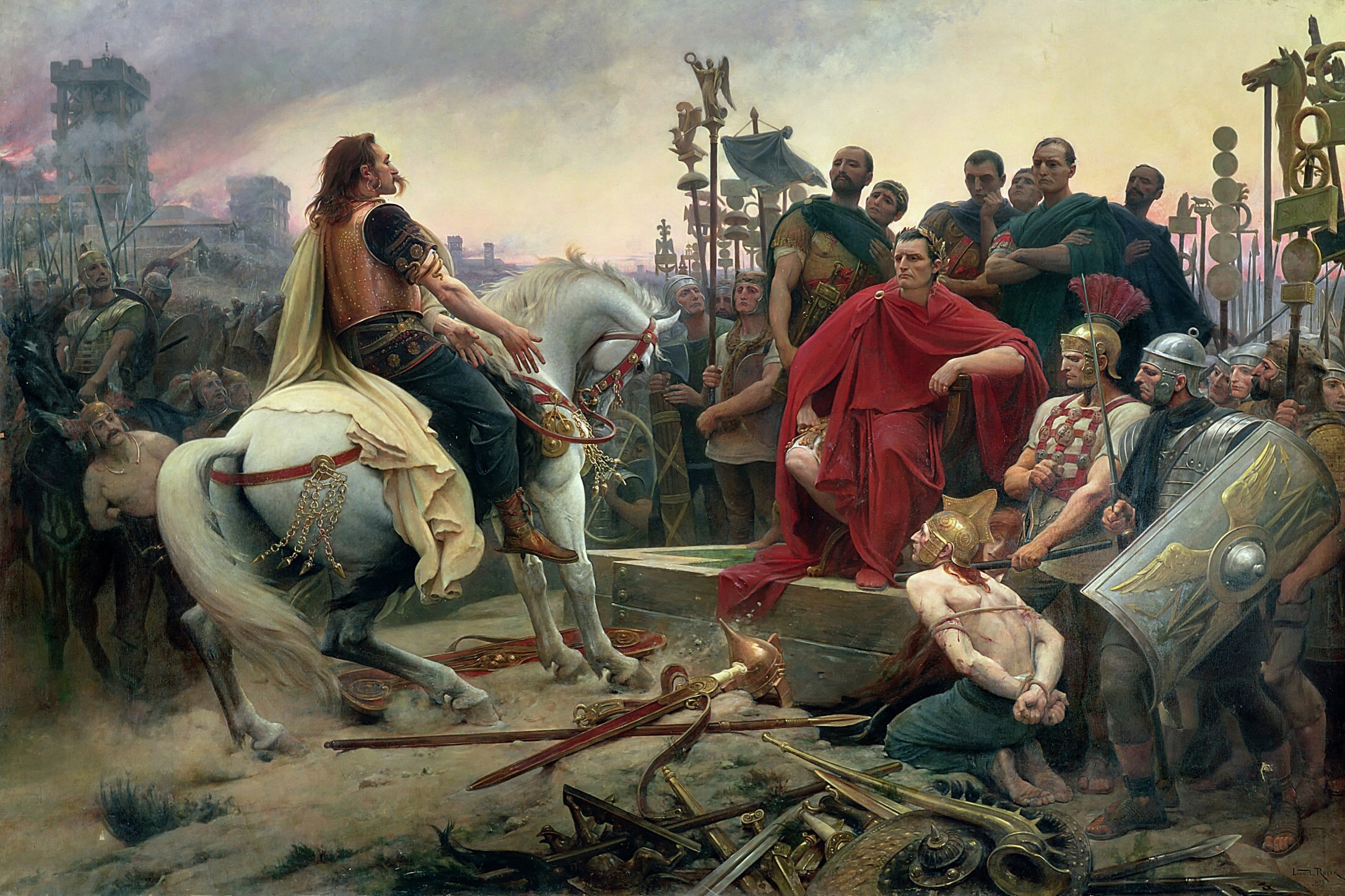 General 2172x1447 roman empire painting horseback soldier army Julius Caesar classic art