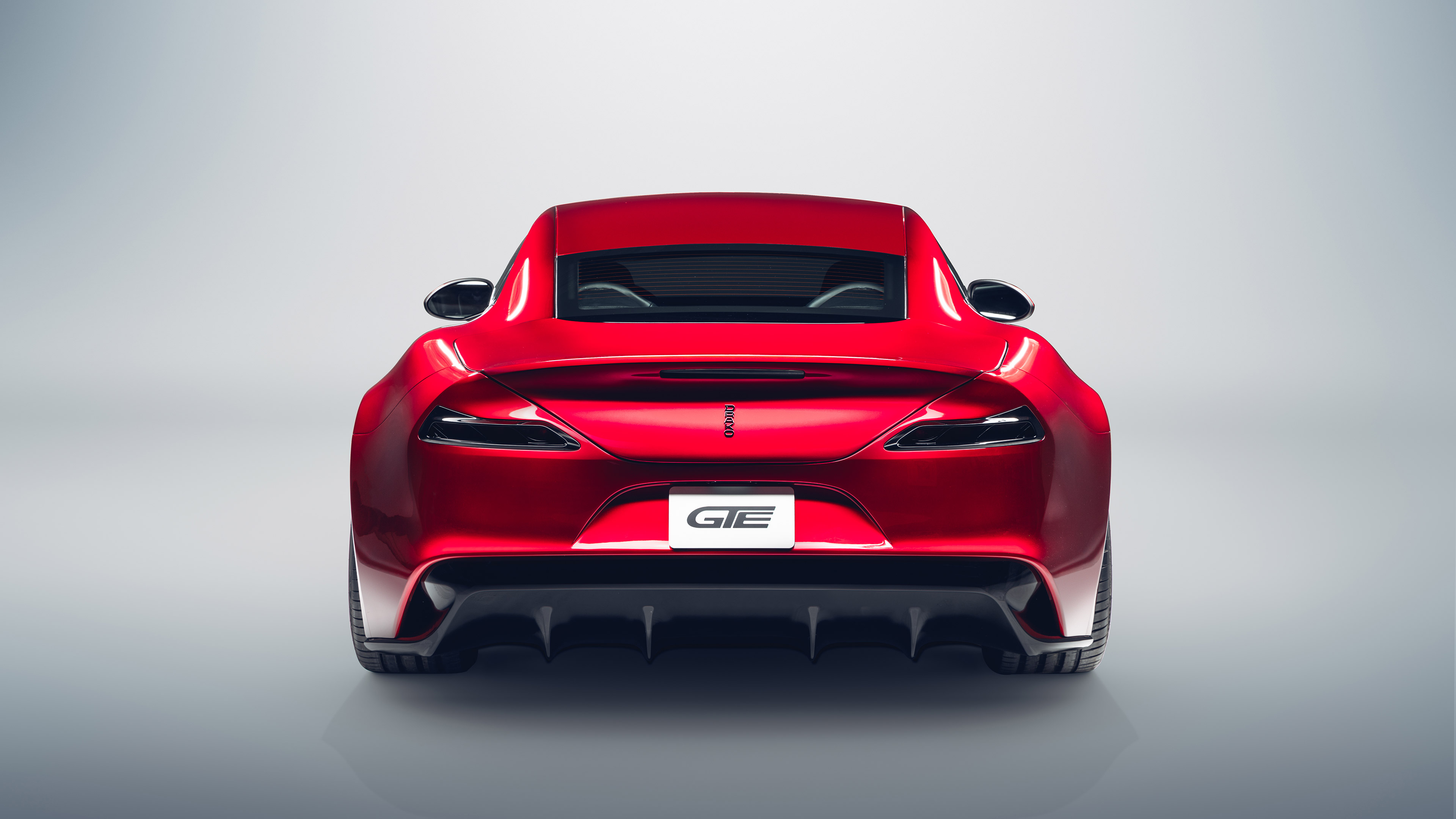 General 3840x2160 Drako GTE electric car car vehicle supercars red cars rear view American cars
