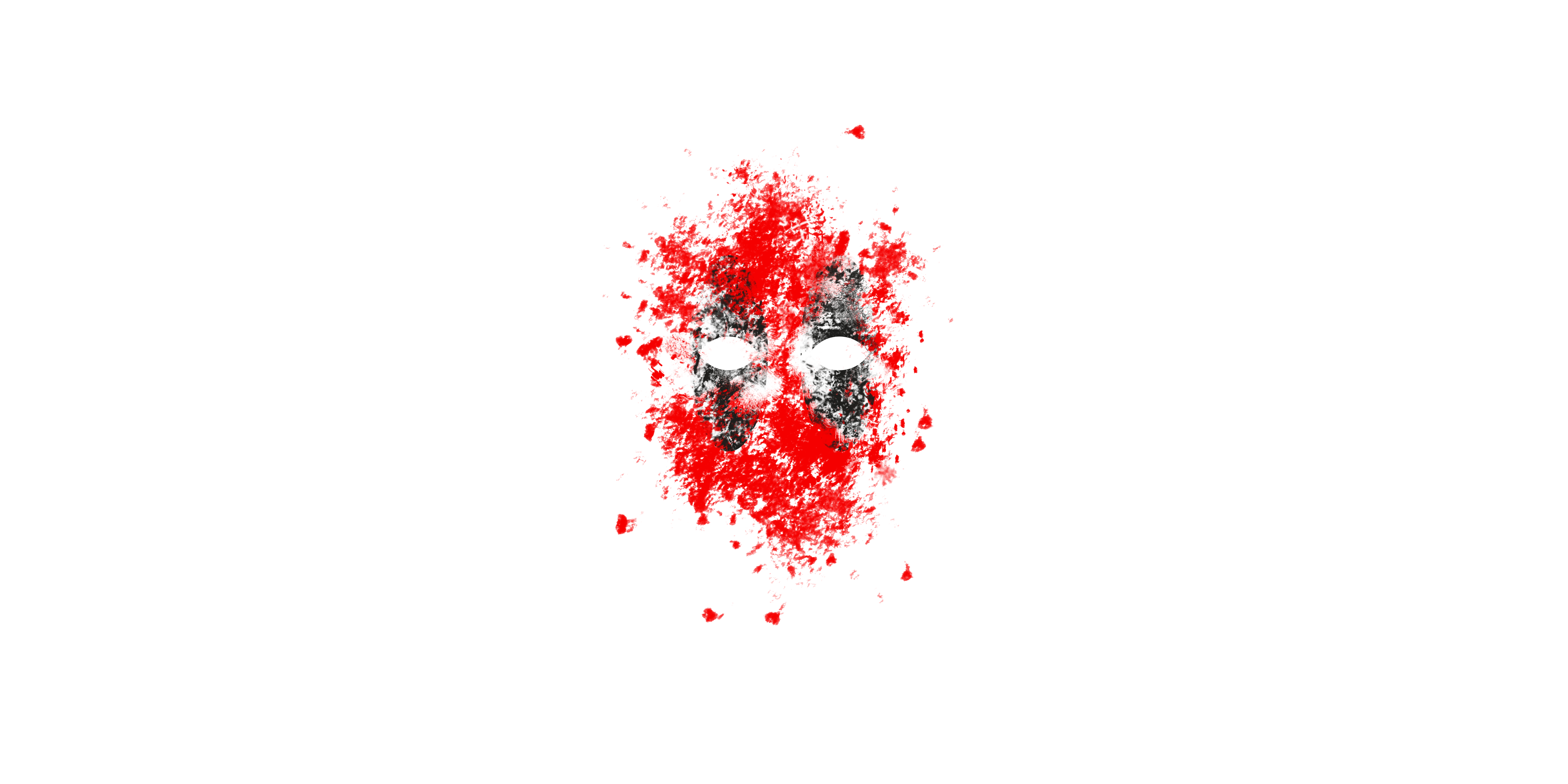 General 4000x2000 Deadpool Marvel Comics red minimalism splashes digital art simple background