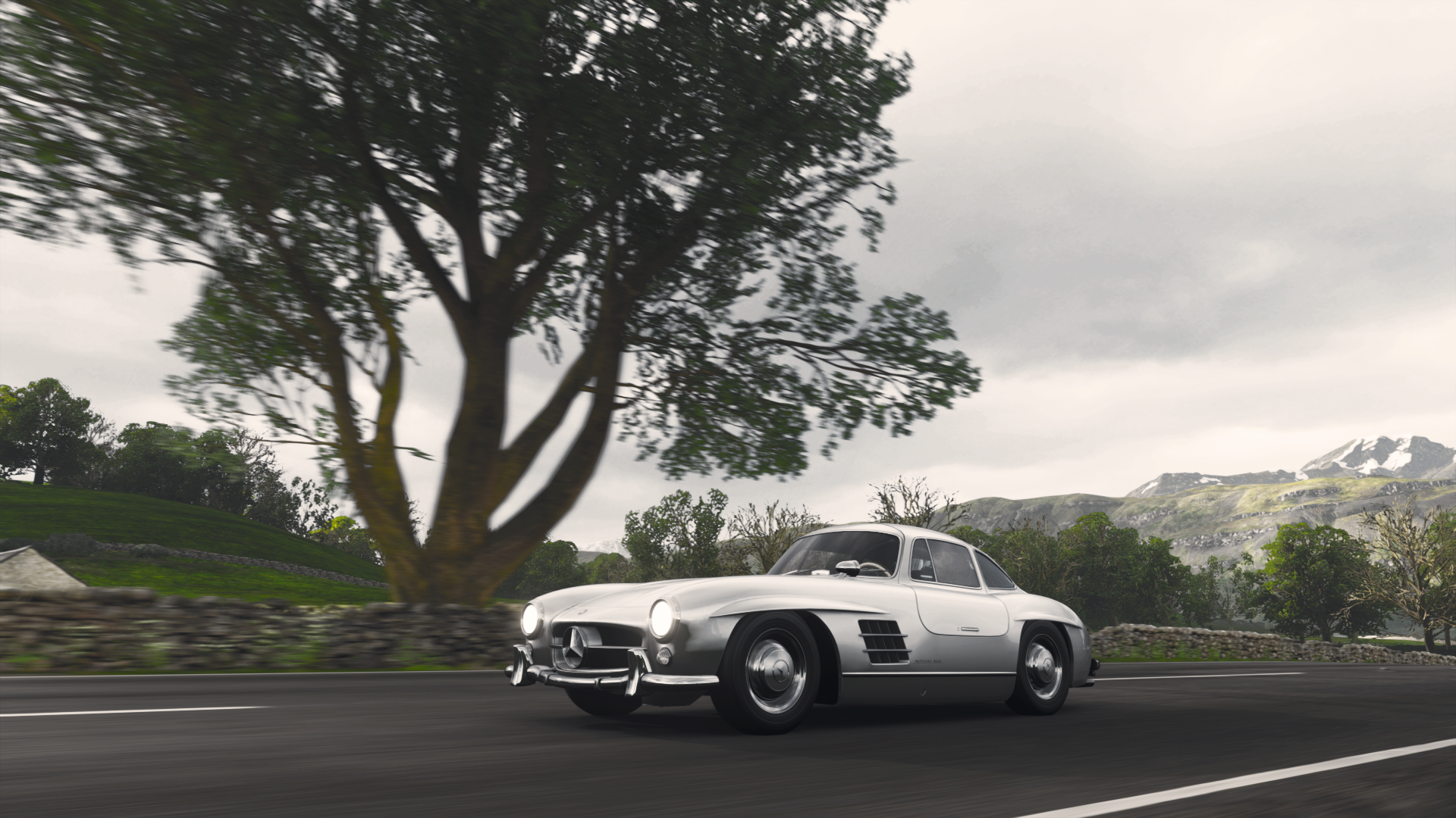 General 1920x1080 Mercedes-Benz car vintage classic car silver Forza Horizon 4 Mercedes-Benz SL Mercedes-Benz 300SL oldtimers silver cars vehicle screen shot video games