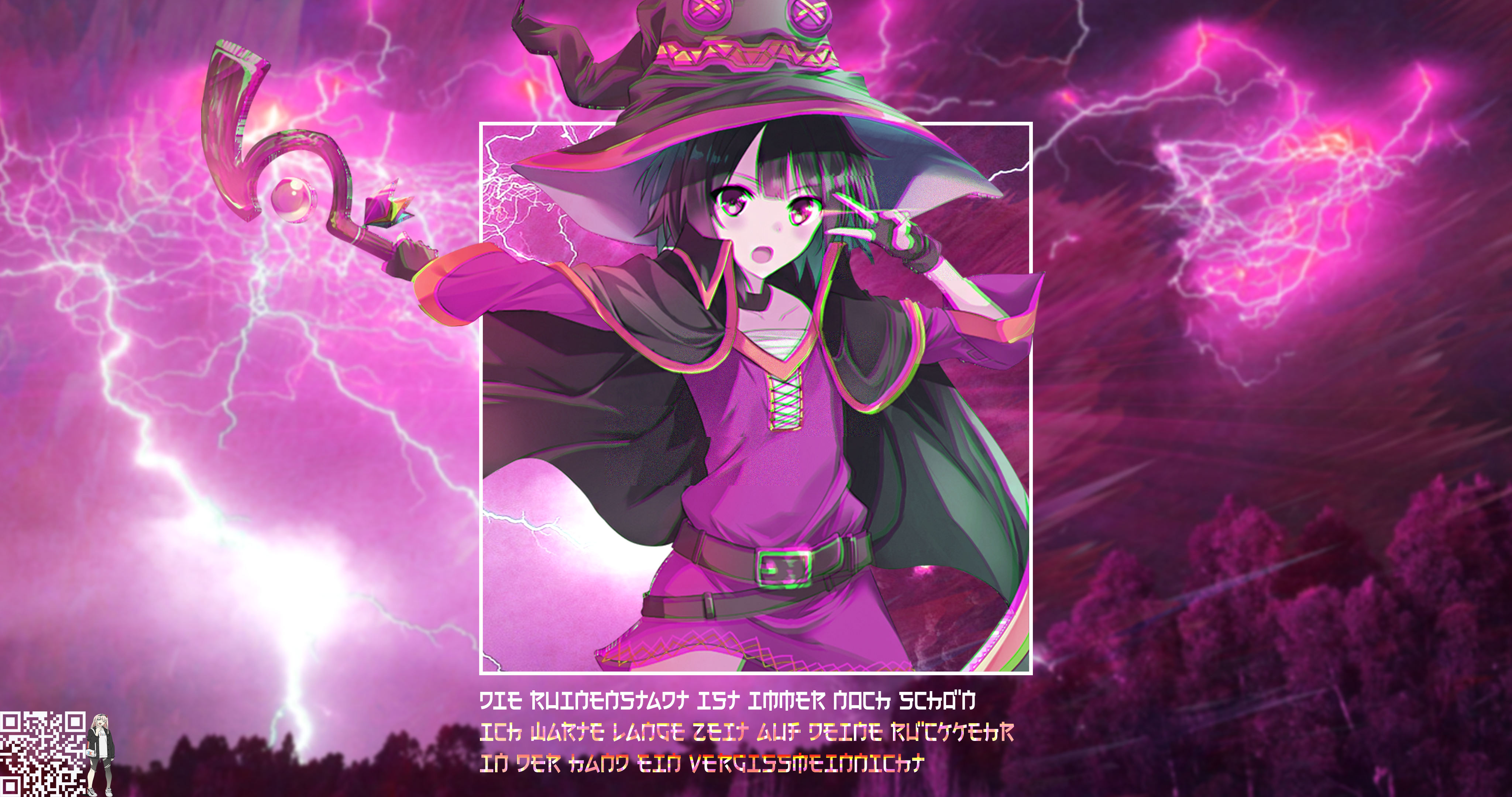 Anime 4096x2160 Megumin (KonoSuba) Kono Subarashii Sekai ni Shukufuku wo! anime girls anime witch hat