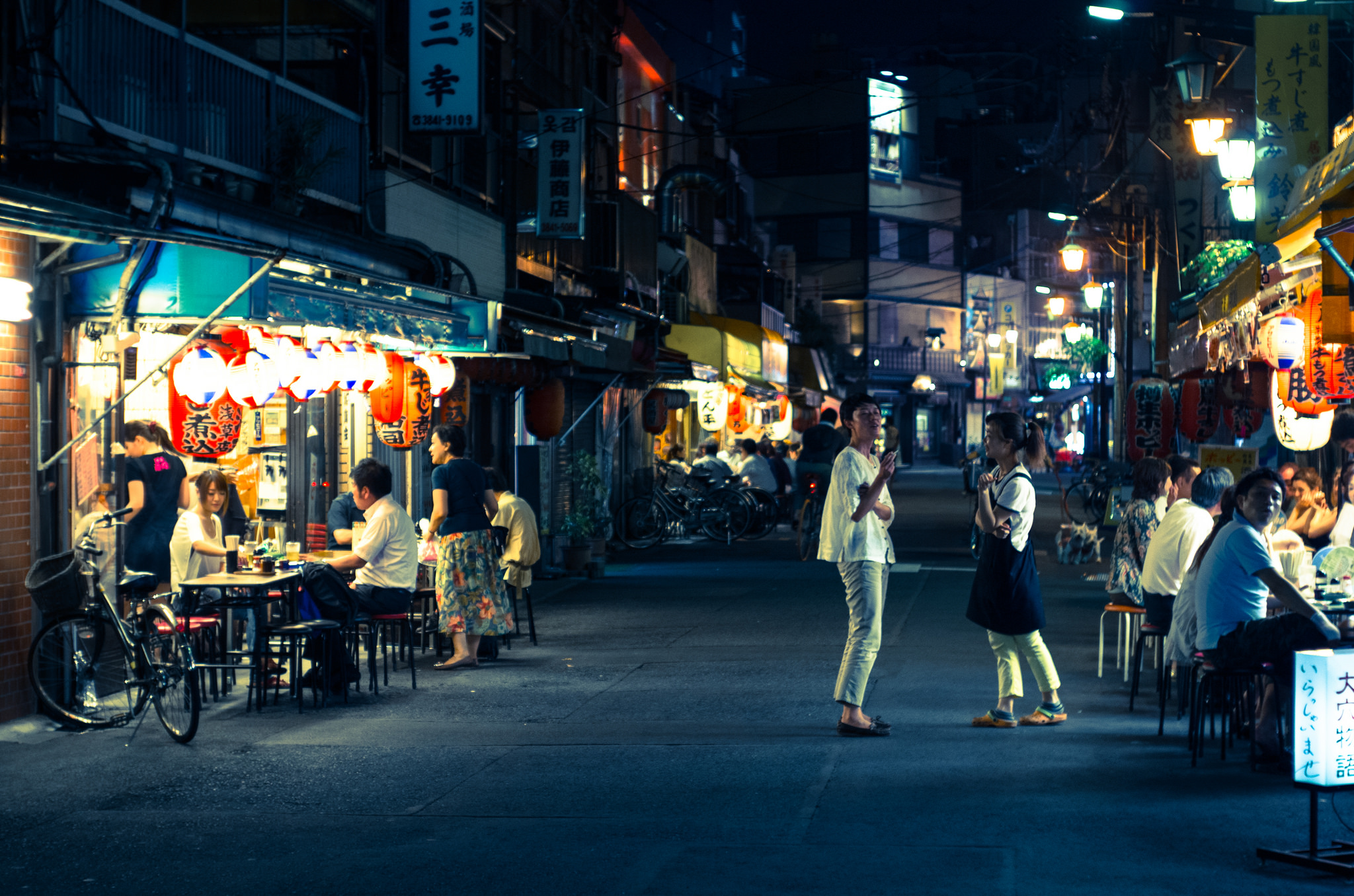 People 2048x1356 Japan night city neon people Masashi Wakui