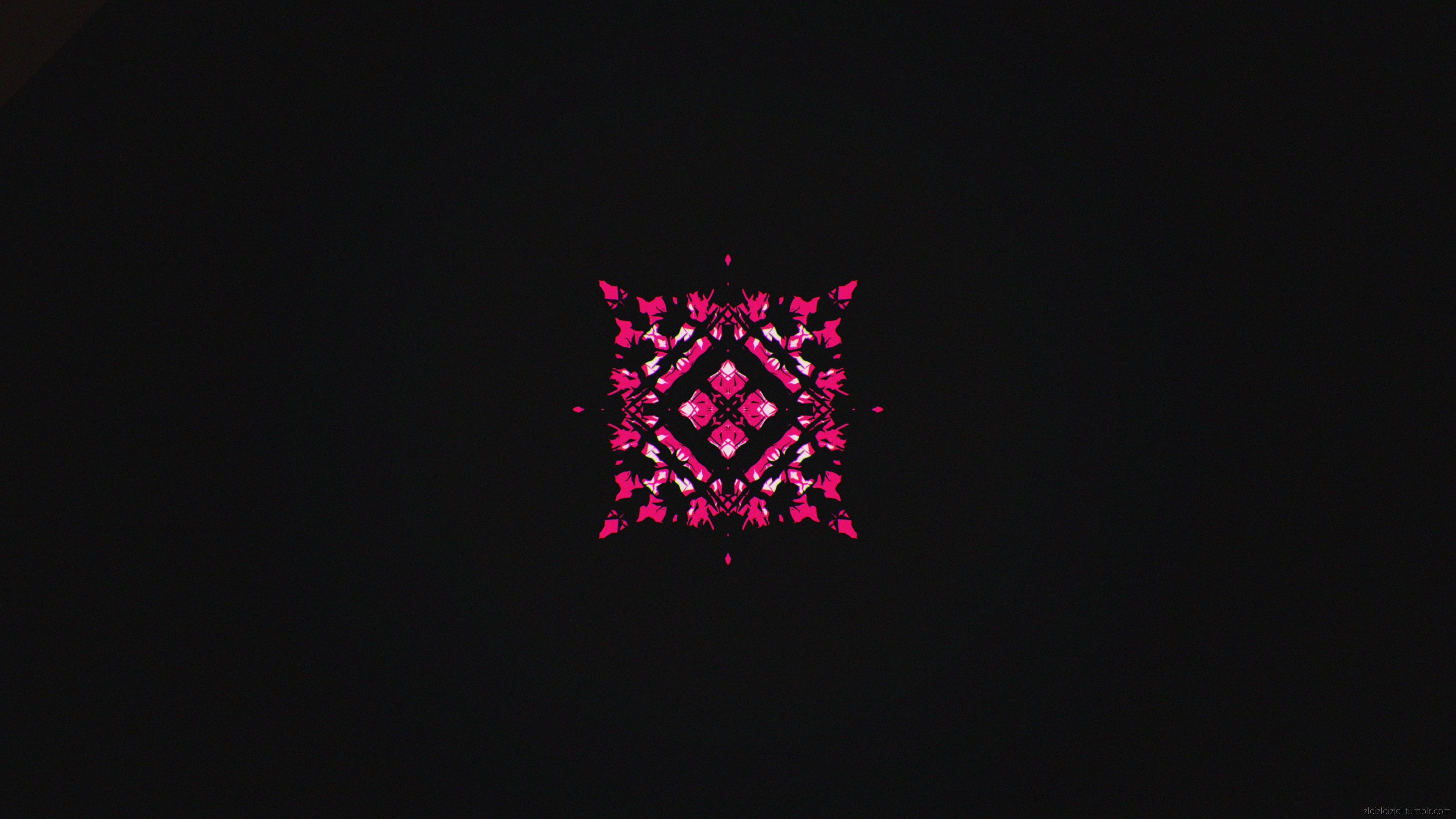 General 3840x2160 abstract geometry black background pink symmetry
