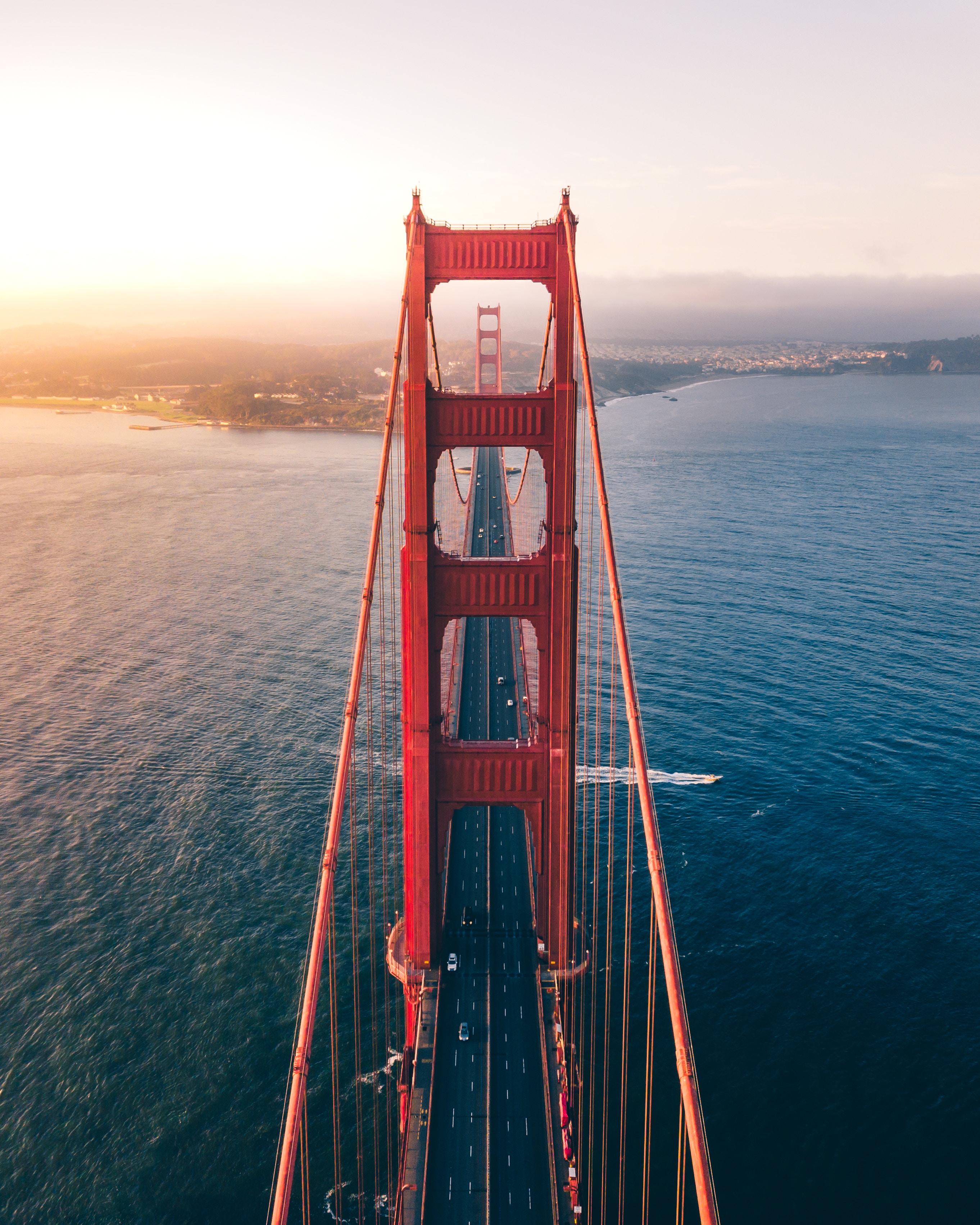 General 2724x3405 landscape bridge Golden Gate Bridge suspension bridge sea USA portrait display California