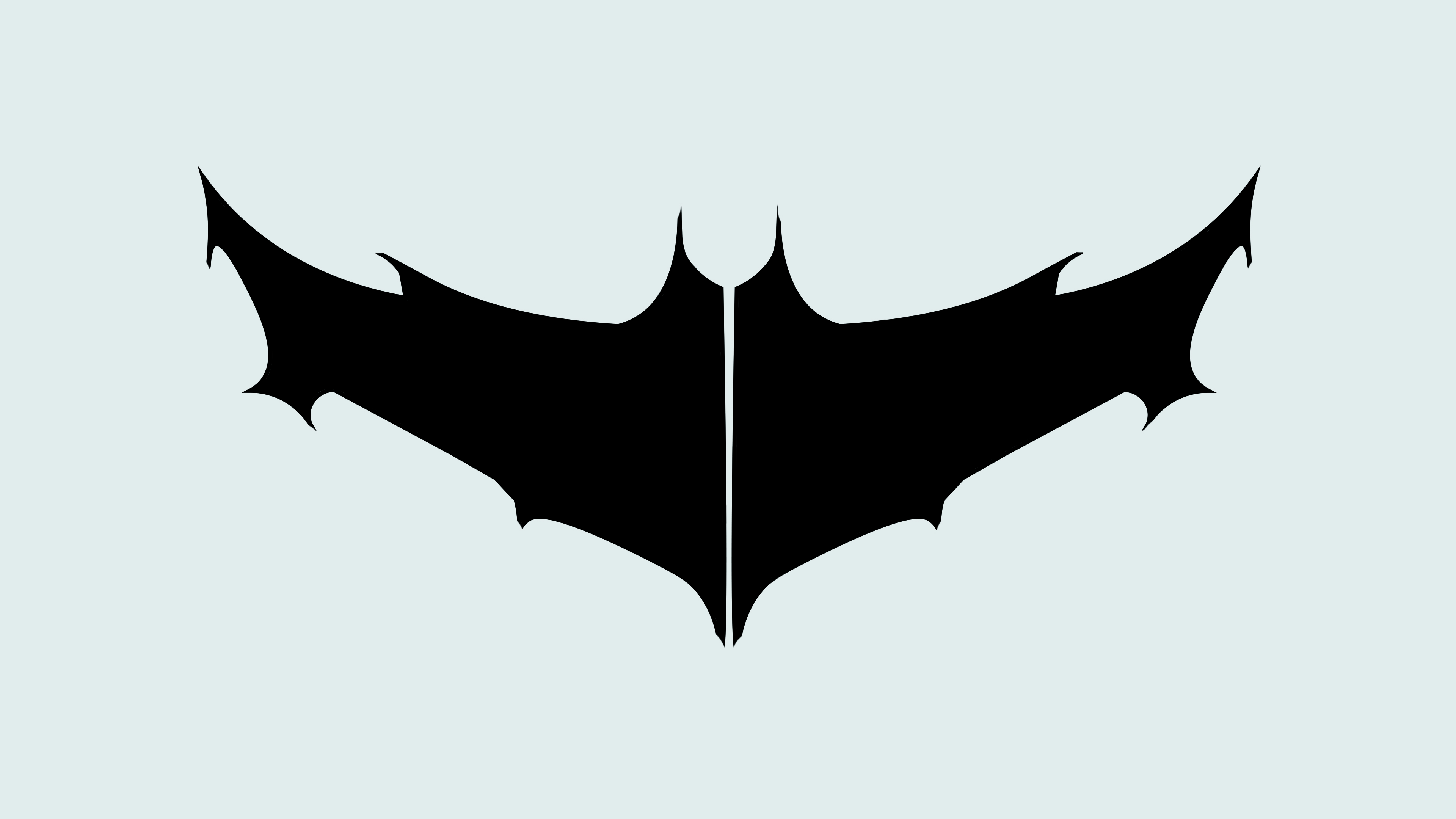 General 3840x2160 Batman DC Comics comic art minimalism black logo bat wings digital art simple background
