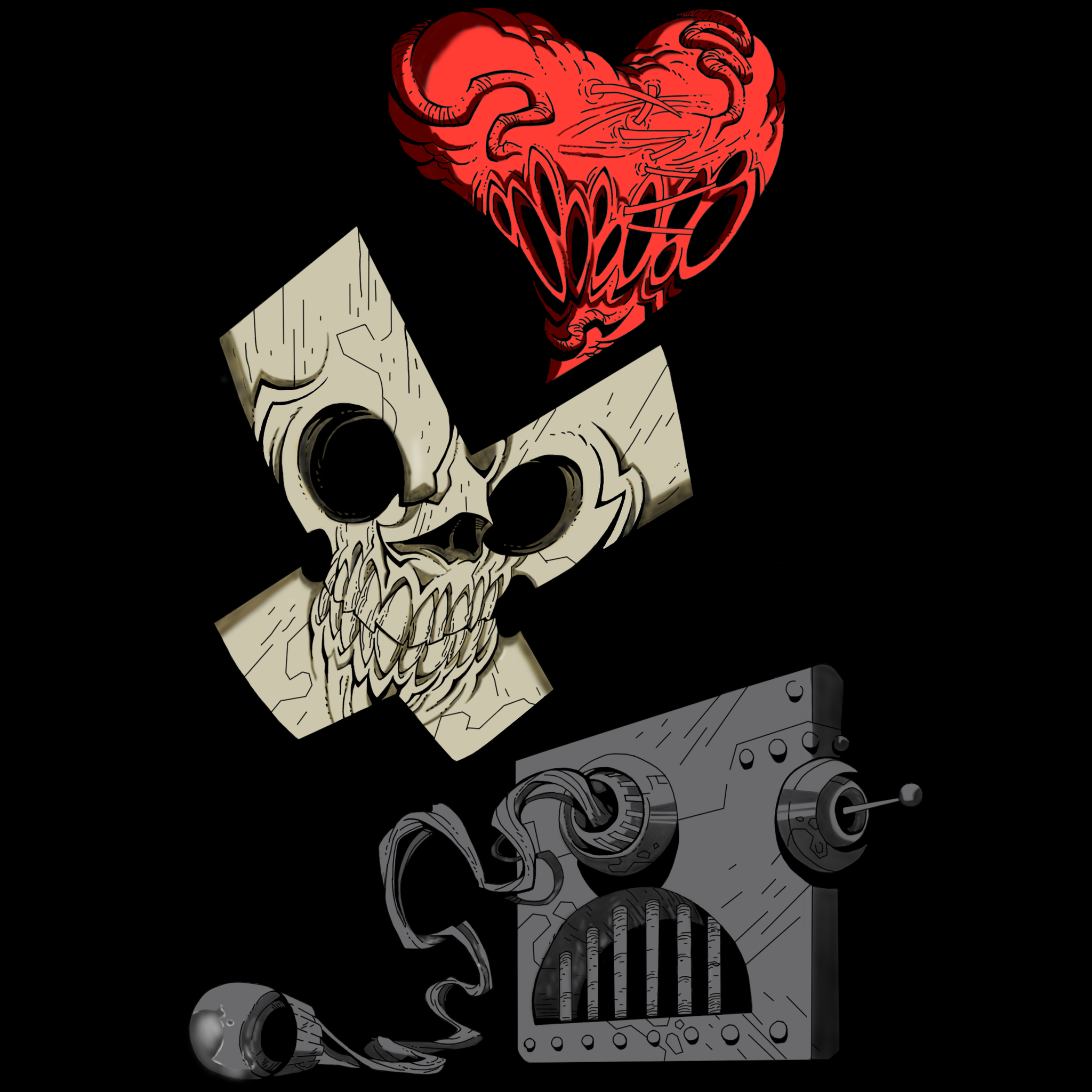 General 2048x2048 Love, Death & Robots Netflix artwork digital art animated series