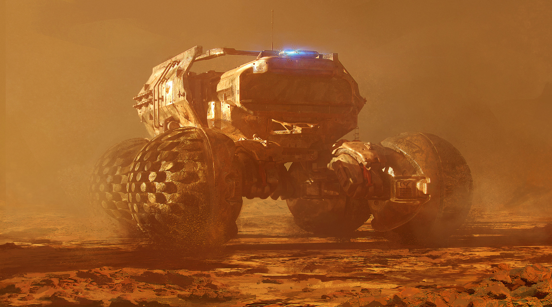 General 1920x1068 vehicle dust sandstorms wasteland sand monster trucks Ares (artist)