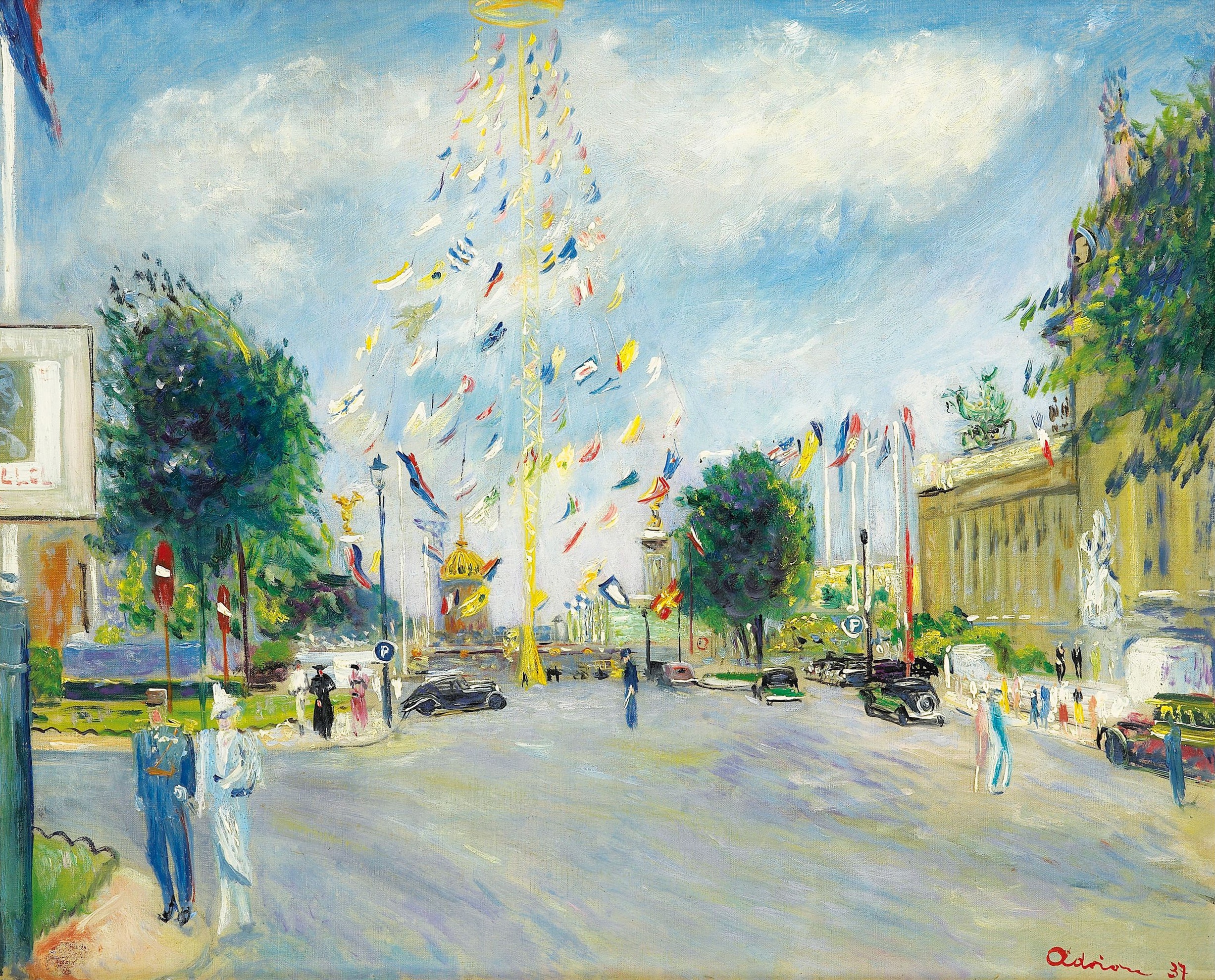 General 2454x1980 Lucien Adrion 1937 (Year) artwork painting Paris classic art