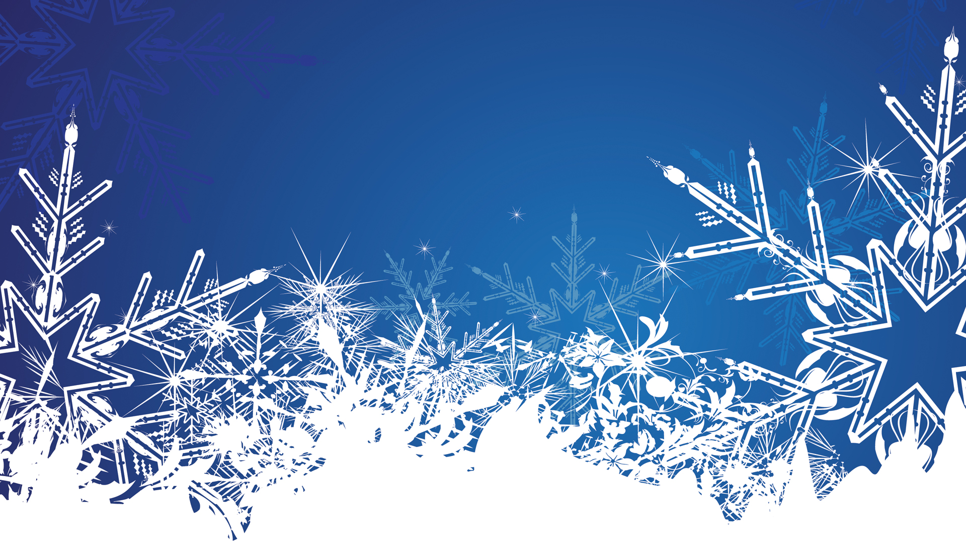 General 1920x1080 abstract winter snowflakes vector art blue