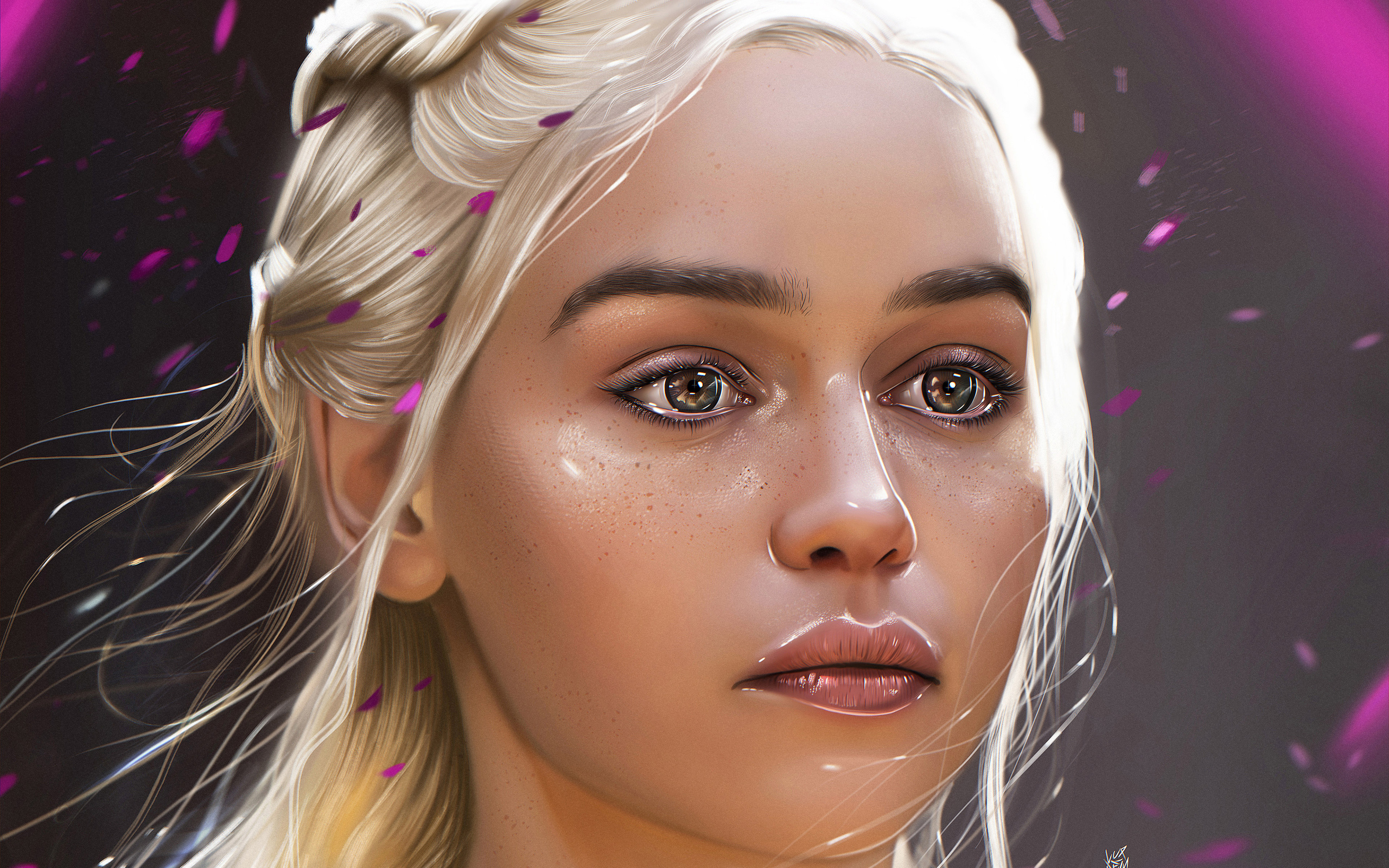 General 2560x1600 Game of Thrones Daenerys Targaryen fantasy girl face fantasy art digital art Yaşar Vurdem Emilia Clarke