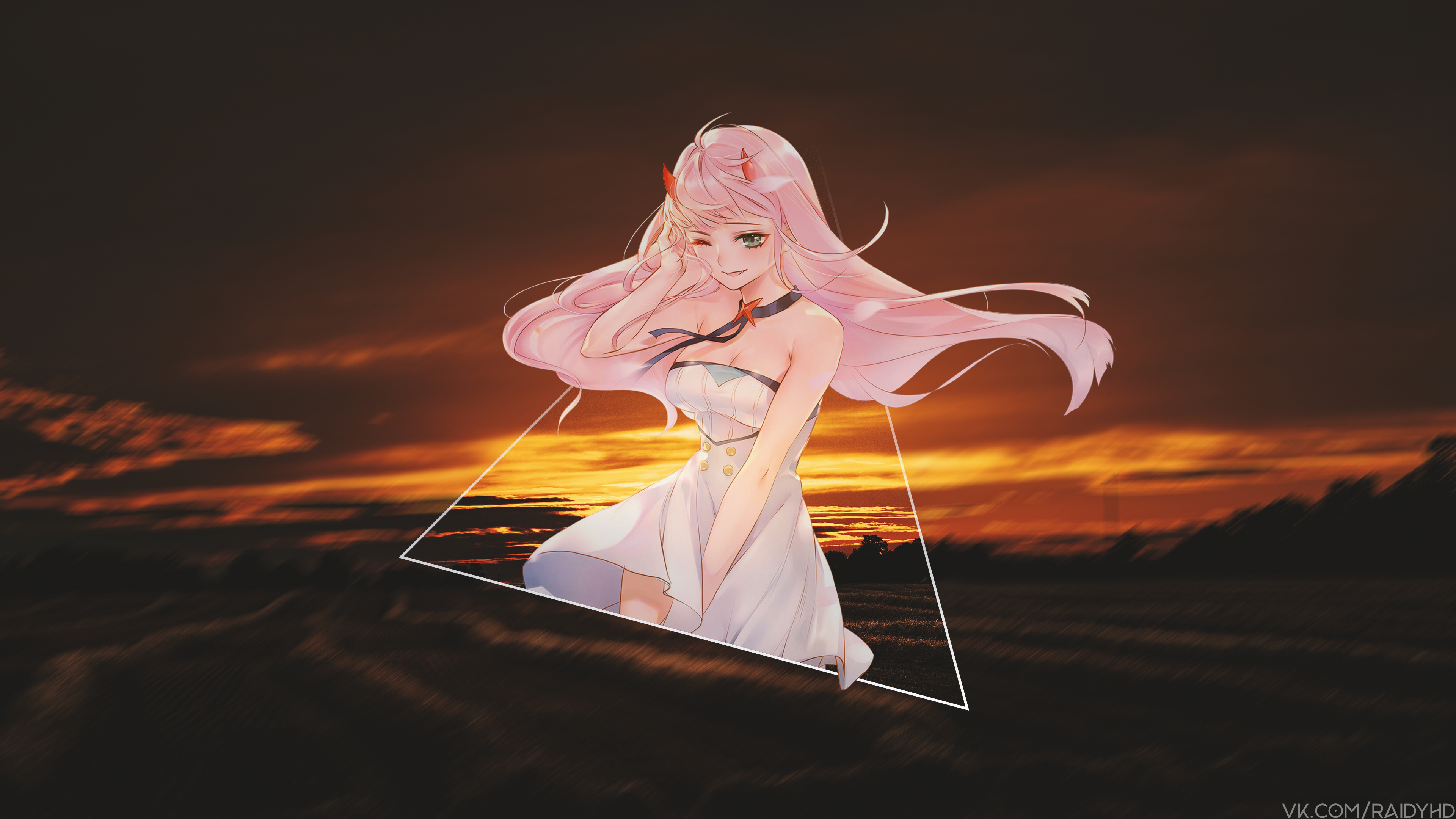 Anime 3840x2160 anime girls anime picture-in-picture Zero Two (Darling in the FranXX) Darling in the FranXX pink hair