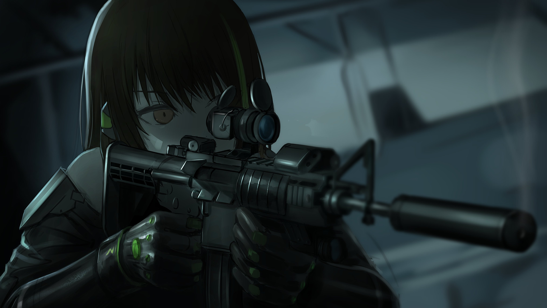Anime 1920x1080 anime anime girls Girls Frontline gun girls with guns M4A1 (Girls Frontline)