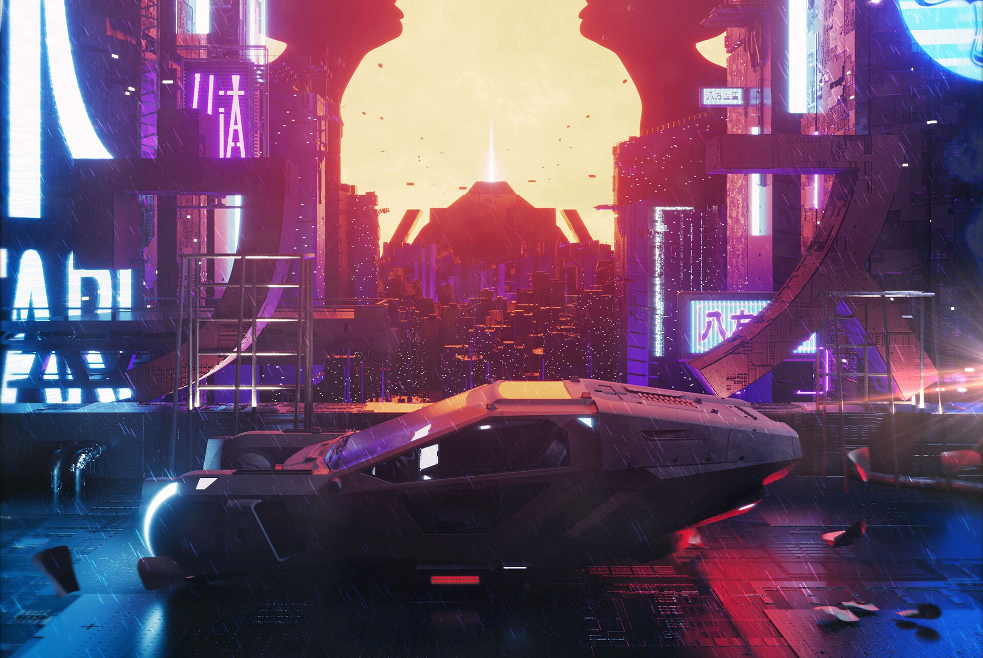 General 1920x1285 futuristic science fiction vehicle digital art city futuristic city Blade Runner Blade Runner 2049