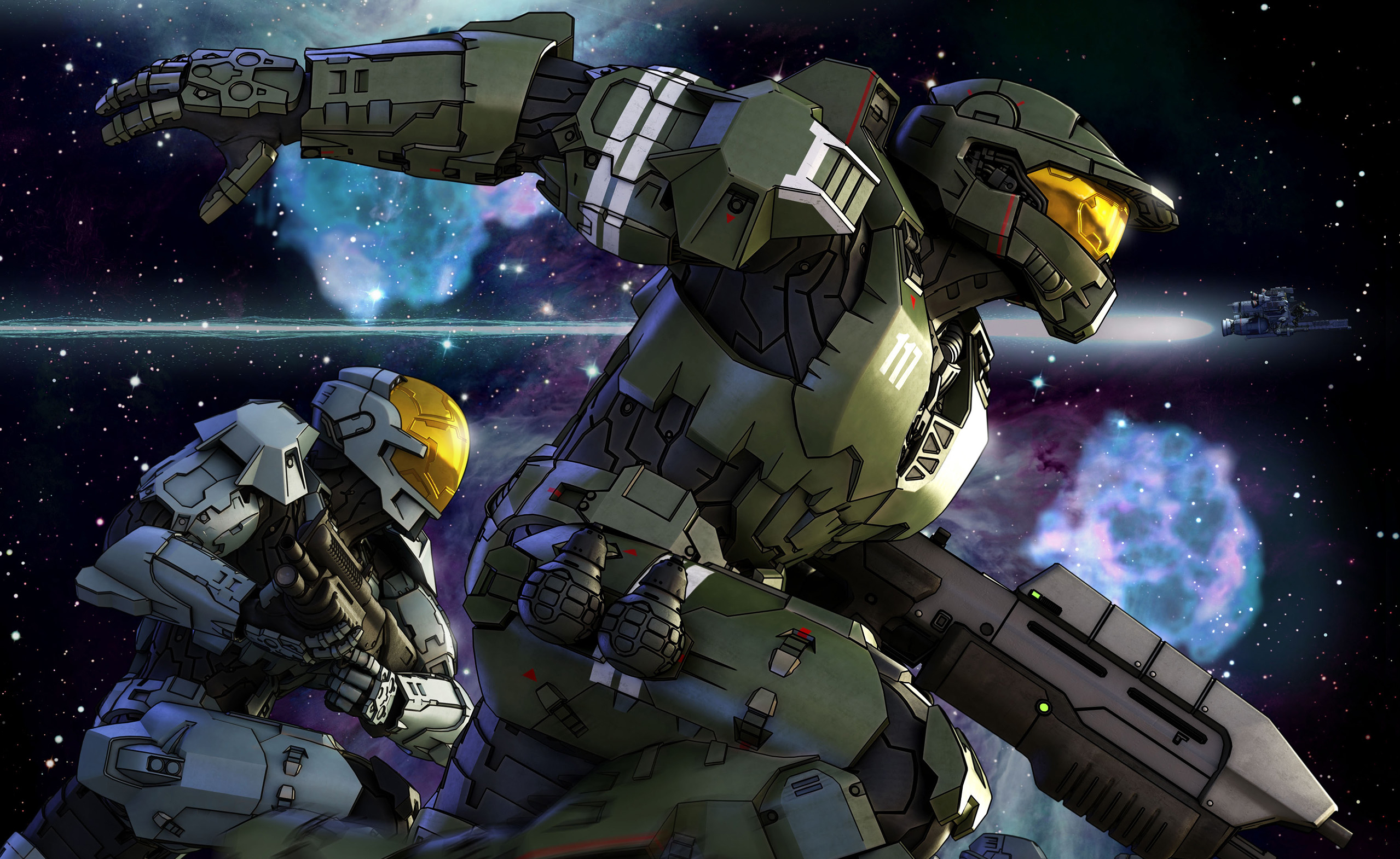 General 2558x1570 Halo Legends Warner Brothers movies animated movies science fiction Master Chief (Halo) video game characters digital art